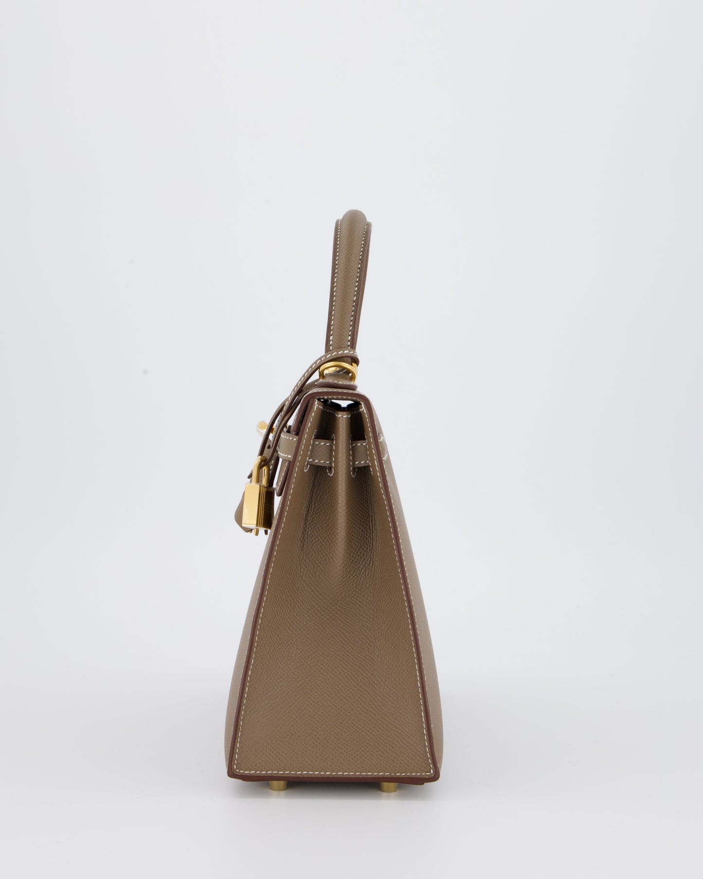 Hermes Kelly 25 Sellier in Etoupe Epsom Leather with Gold Hardware