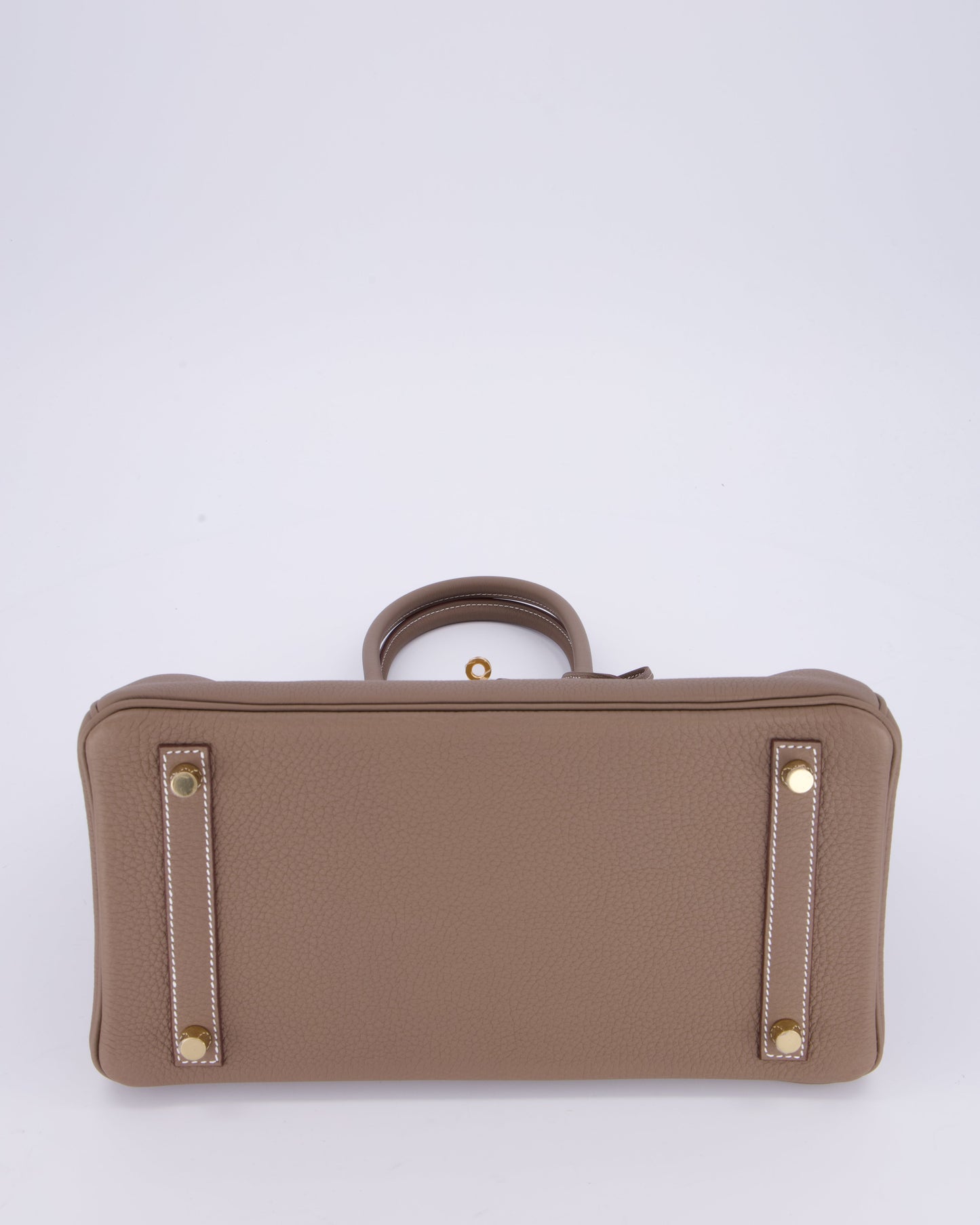Hermes Birkin 30 Retourne Bag in Etoupe Togo Leather with Gold Hardware