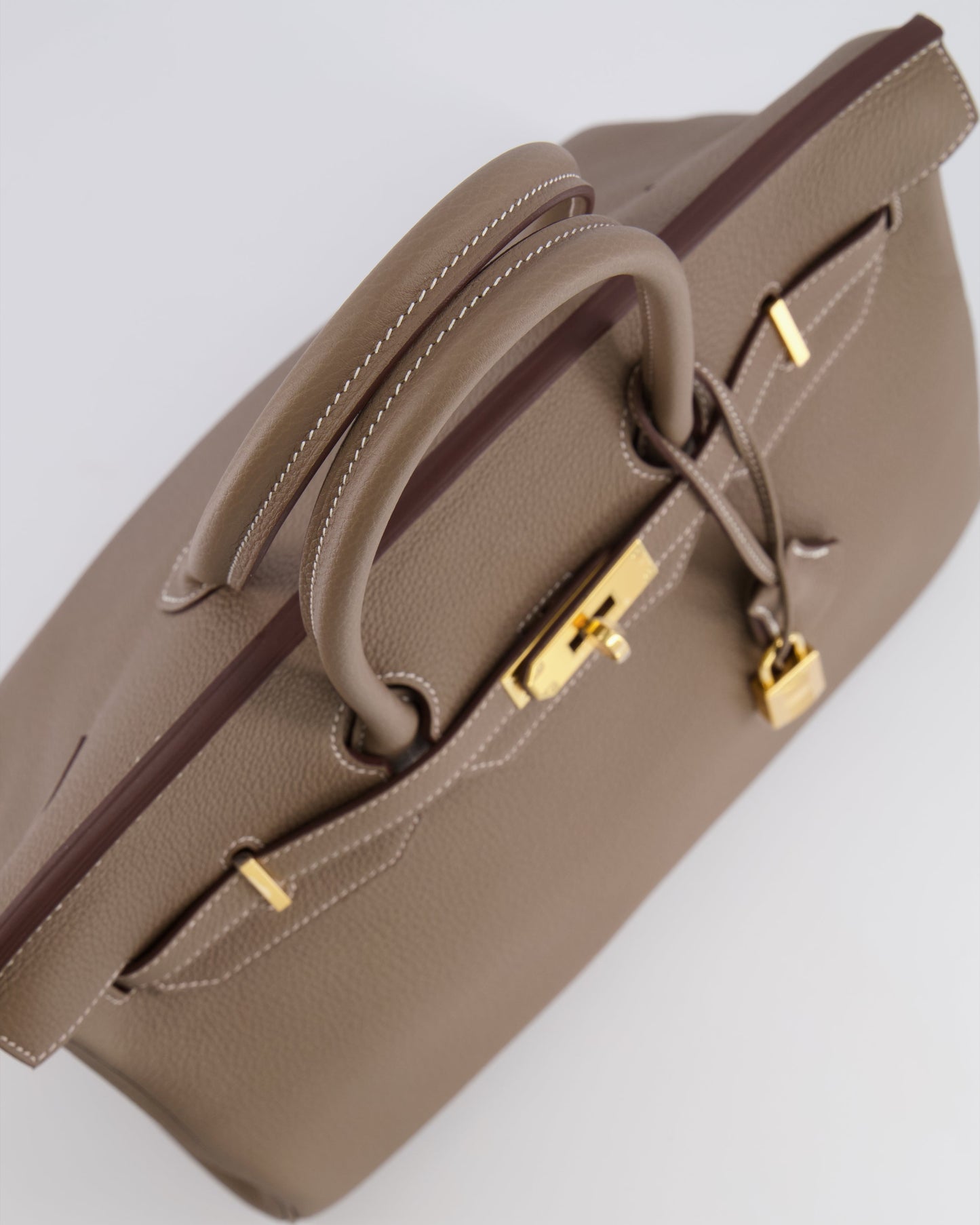*RARE* Hermes Birkin 35 Bag in Etoupe Togo Leather with Gold Hardware