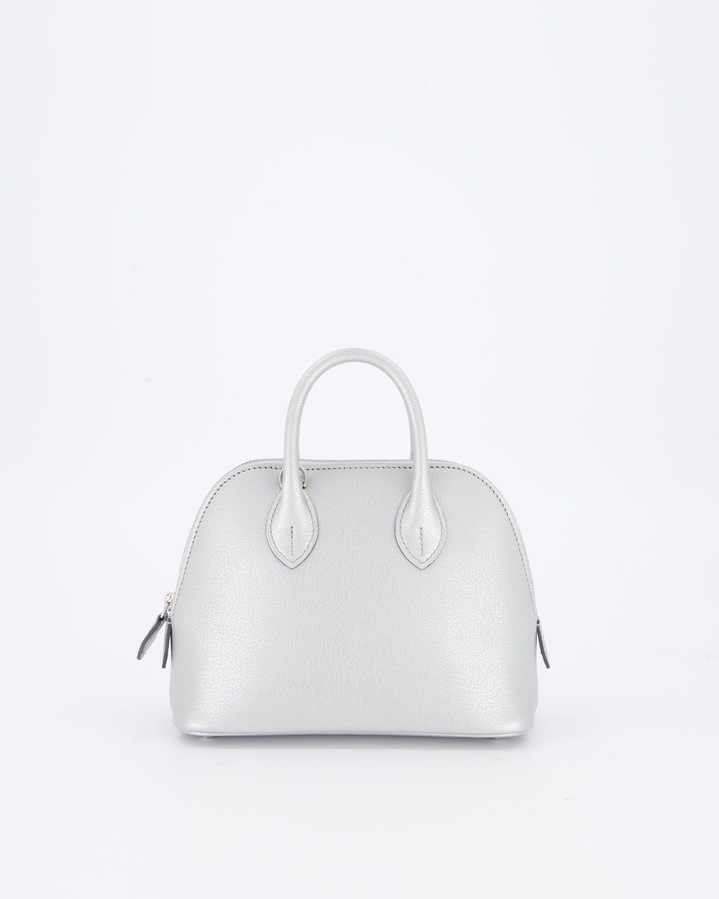 *HOT* Hermes Mini Bolide Bag in Argent Chevre Chamkila Leather with Palladium Hardware