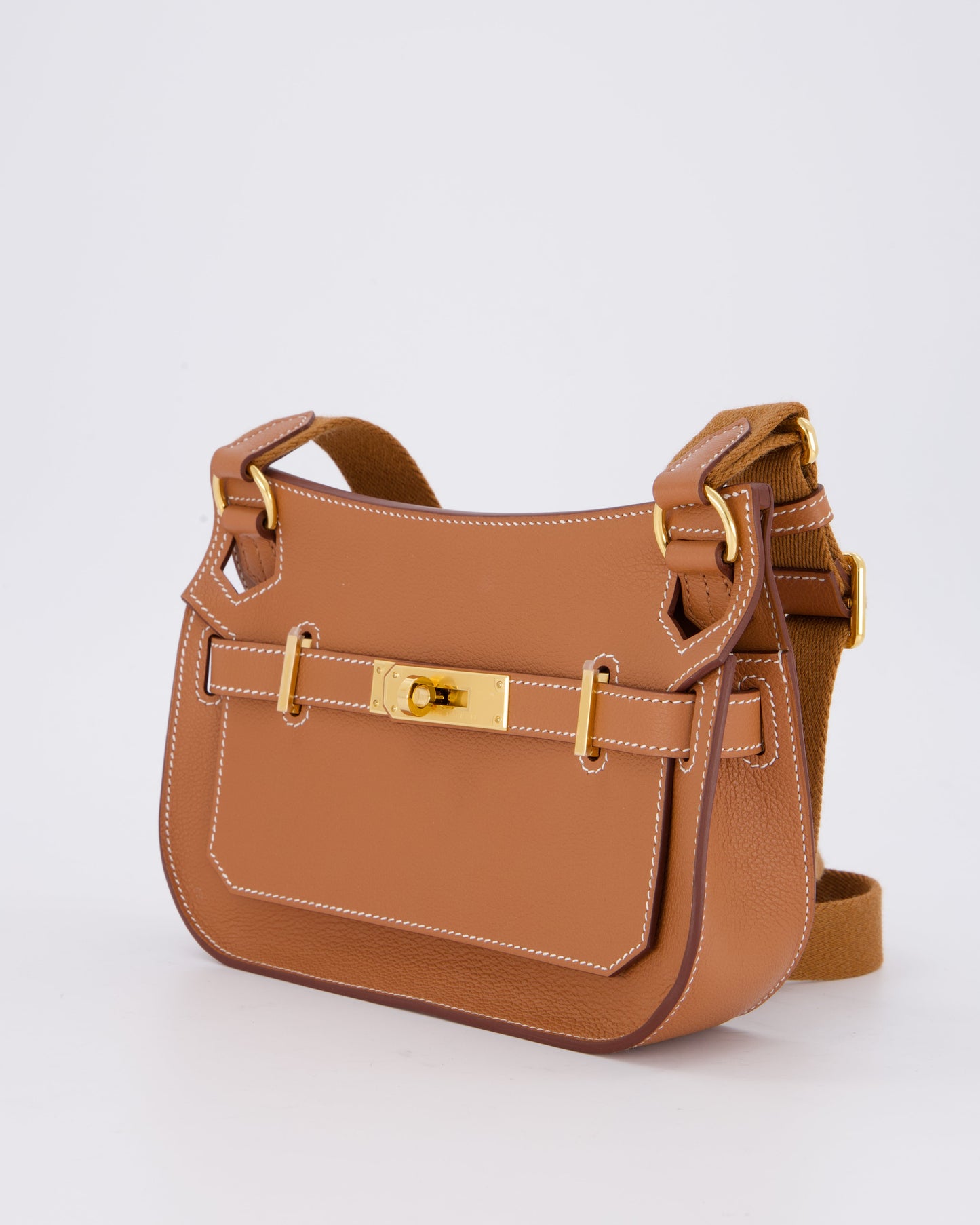 *RARE* Hermes Mini Jypsiere Bag in Gold Evercolour Leather with Gold Hardware