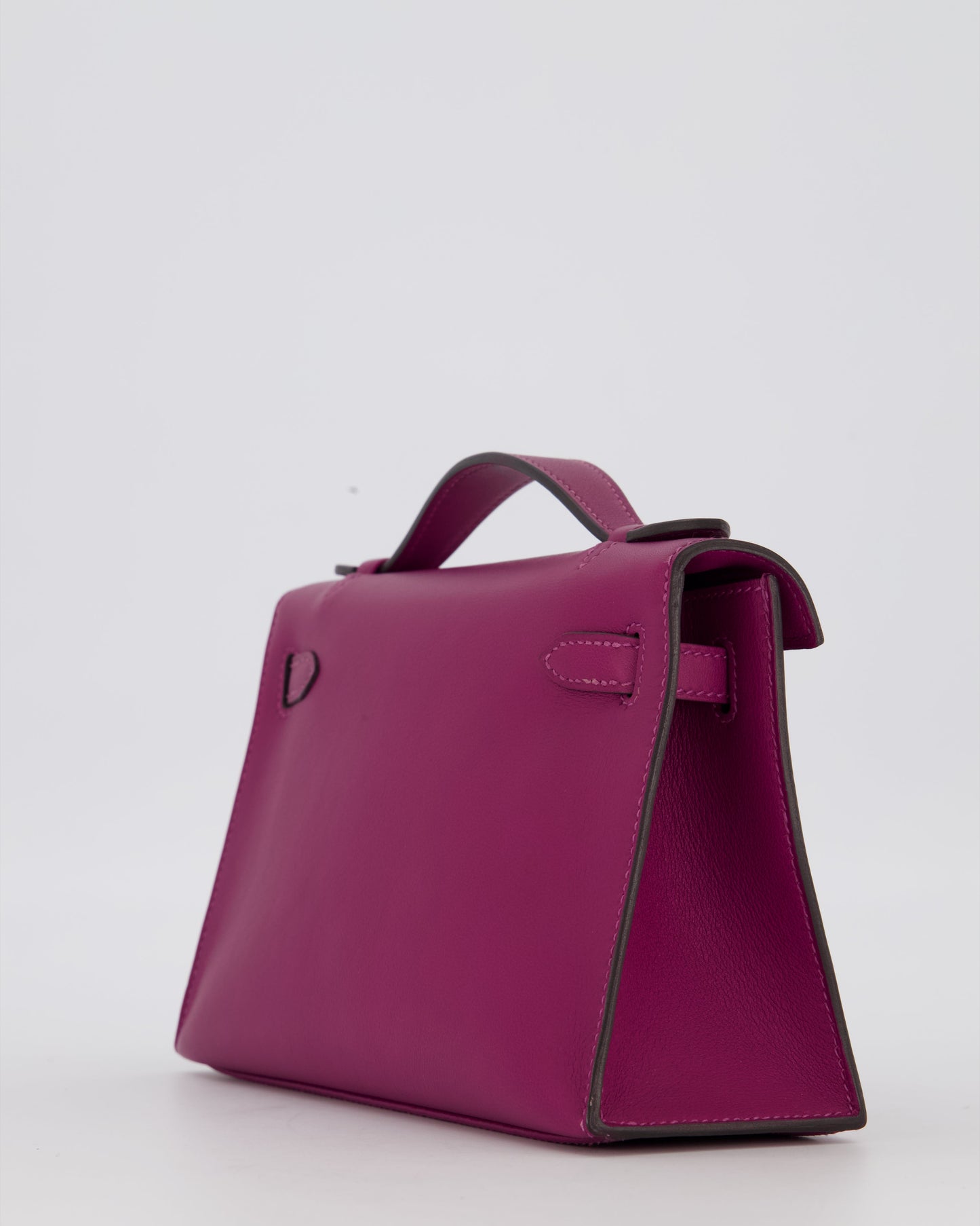 *RARE COLOUR* Hermes Kelly Pochette Bag in Anemone Swift Leather and Gold Hardware