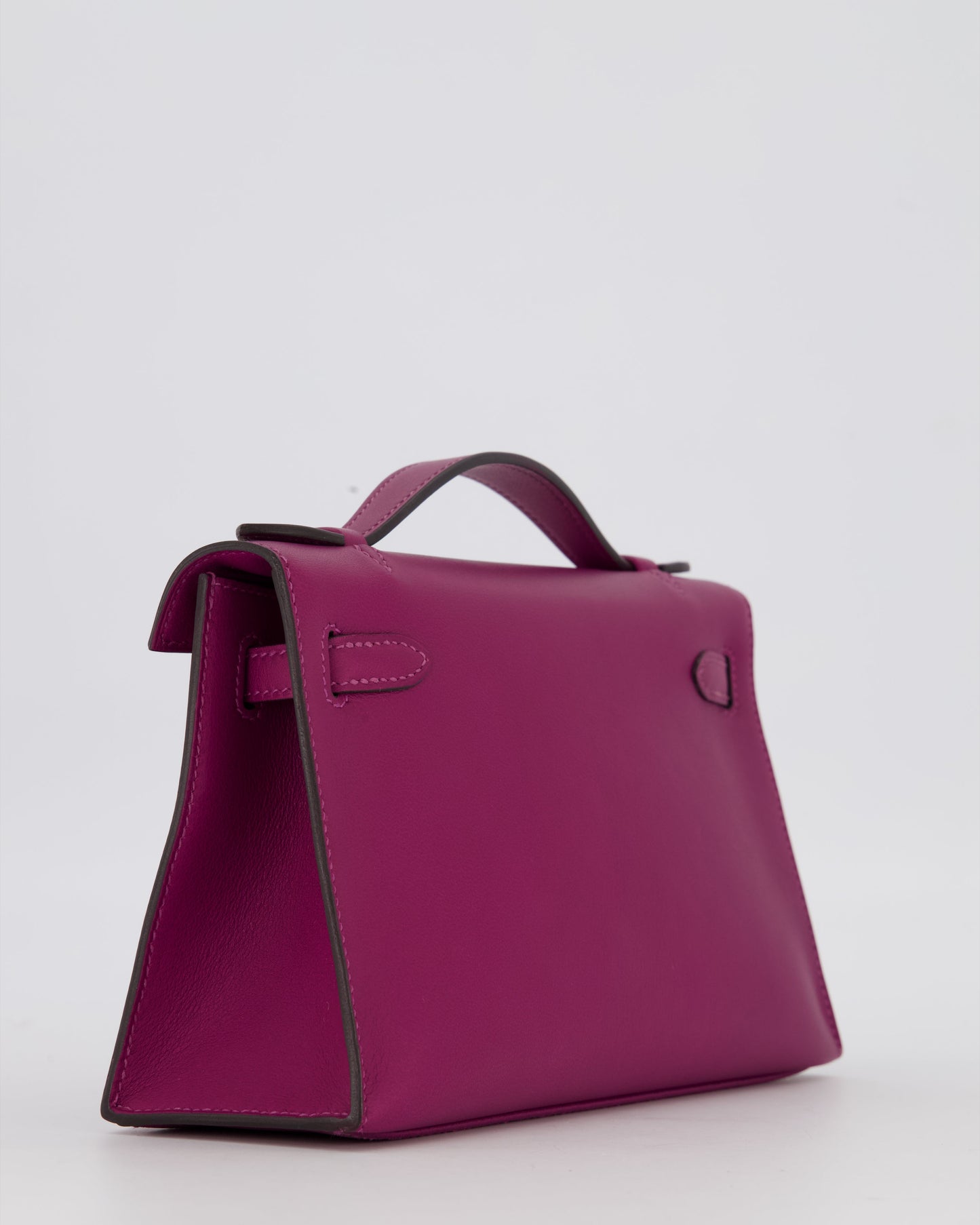 *RARE COLOUR* Hermes Kelly Pochette Bag in Anemone Swift Leather and Gold Hardware