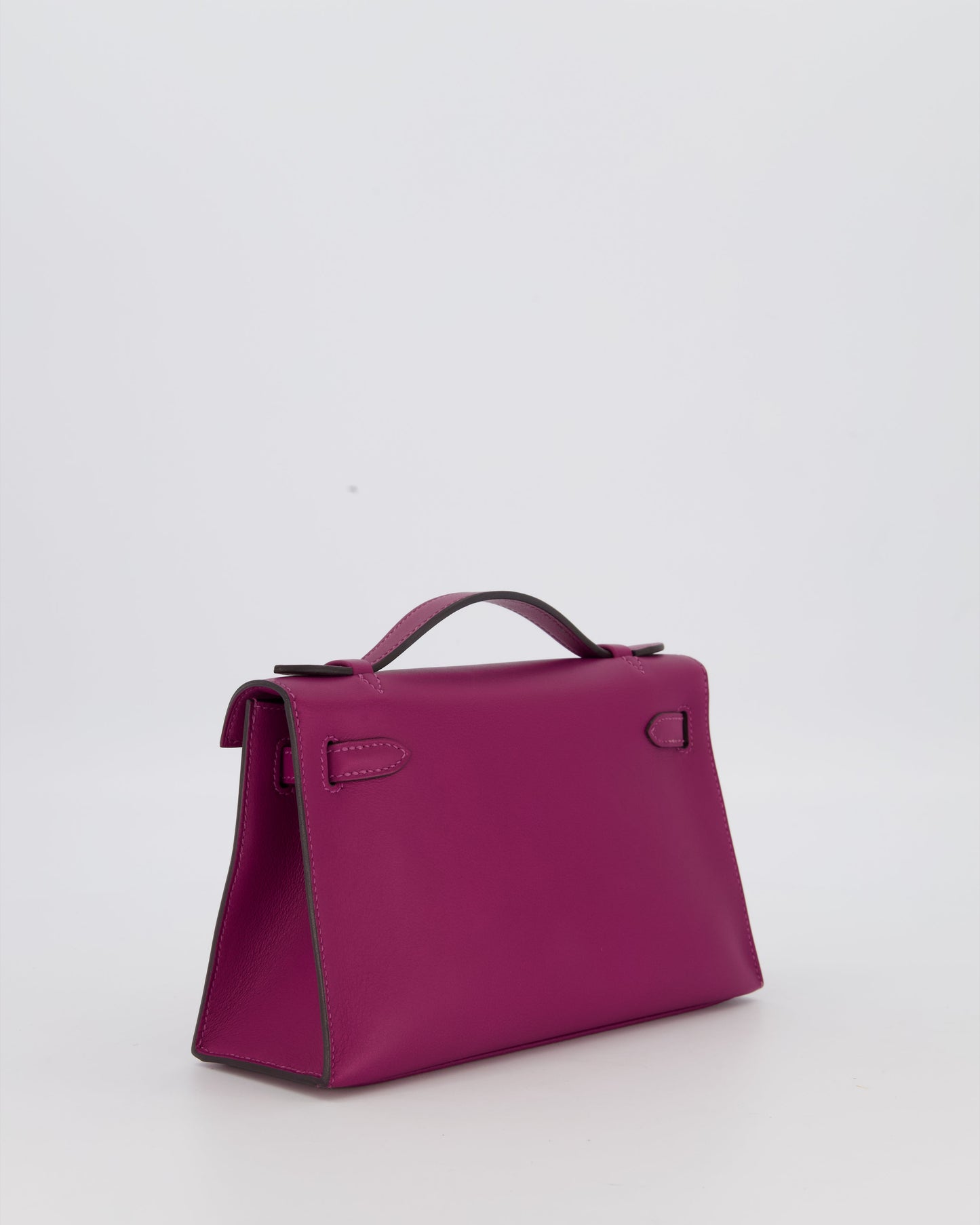 *RARE COLOUR* Hermes Kelly Pochette Bag in Anemone Swift Leather and Gold Hardware
