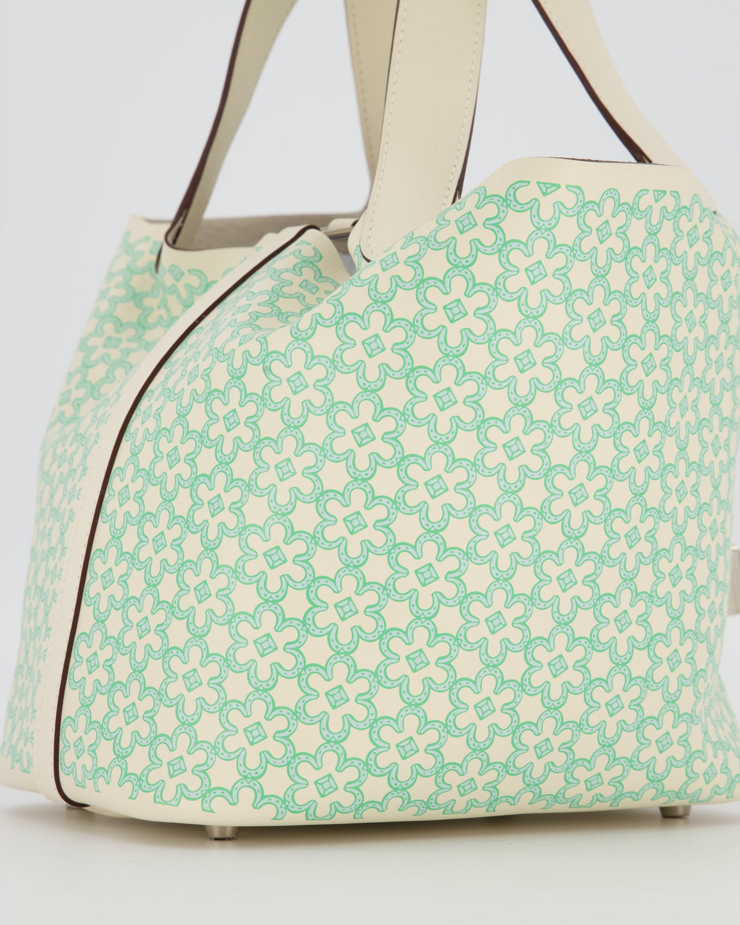 Hermes Picotin 18 Lucky Daisy Bag in Nata Swift Leather with Palladium Hardware