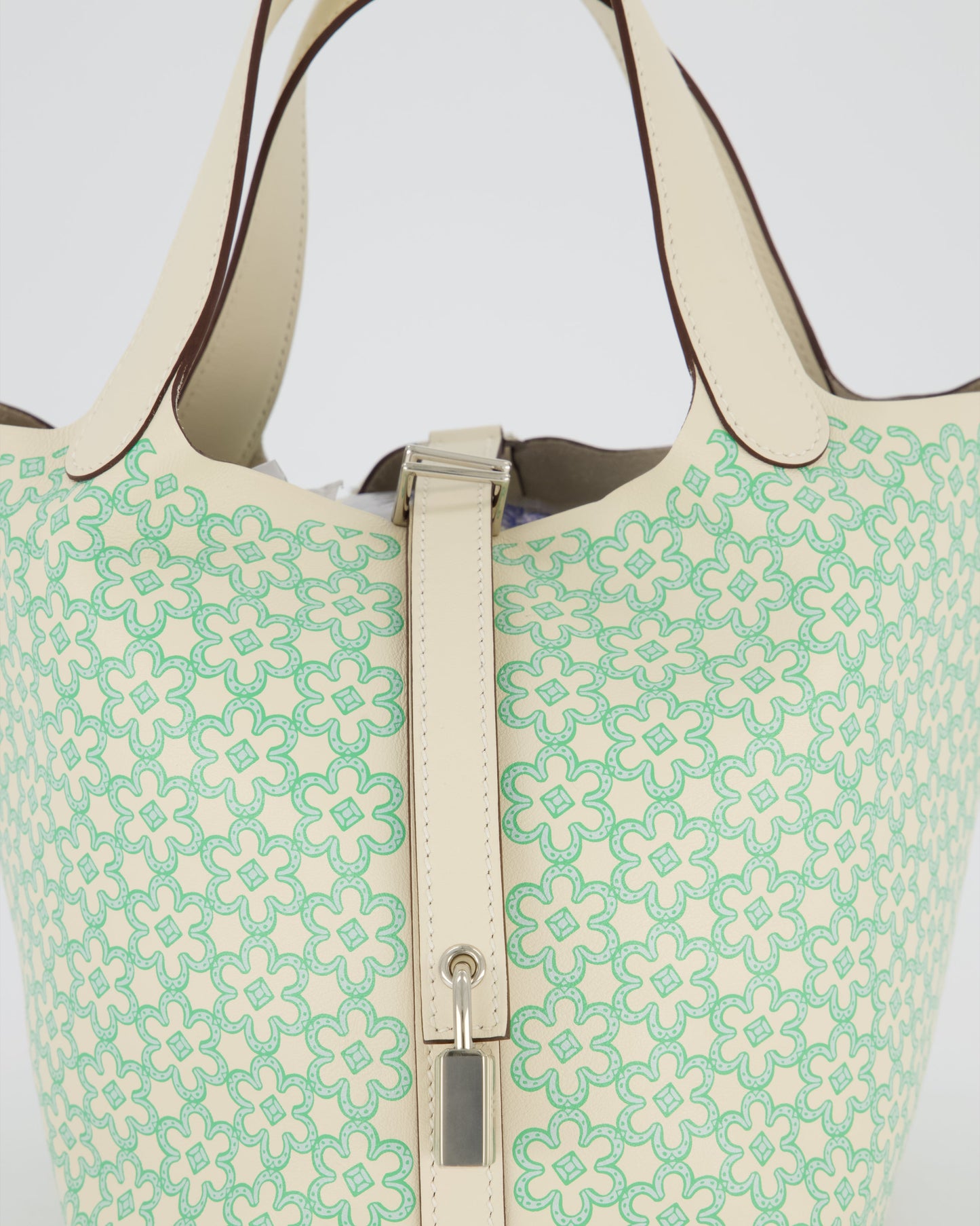 Hermes Picotin 18 Lucky Daisy Bag in Nata Swift Leather with Palladium Hardware