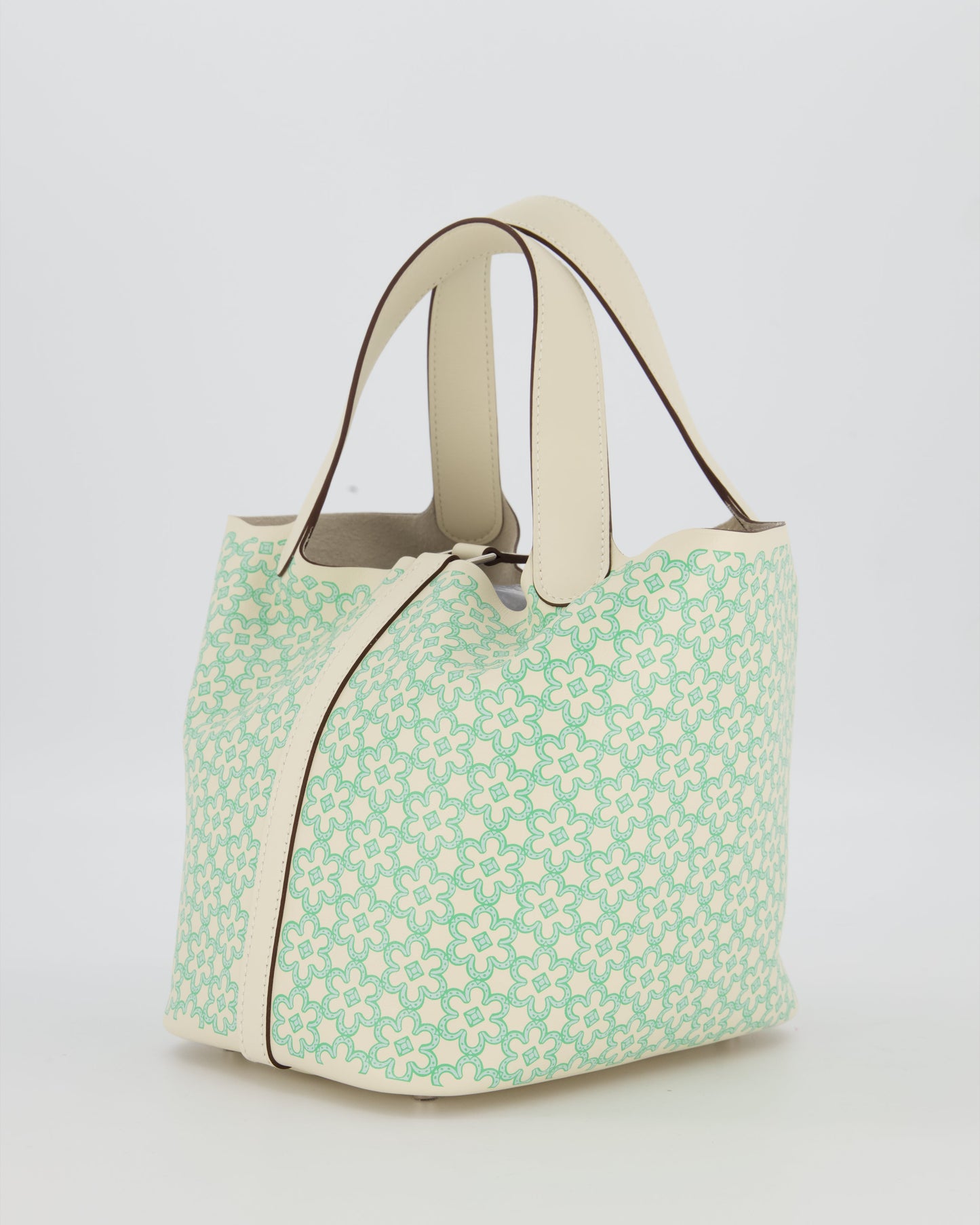 Hermes Picotin 18 Lucky Daisy Bag in Nata Swift Leather with Palladium Hardware