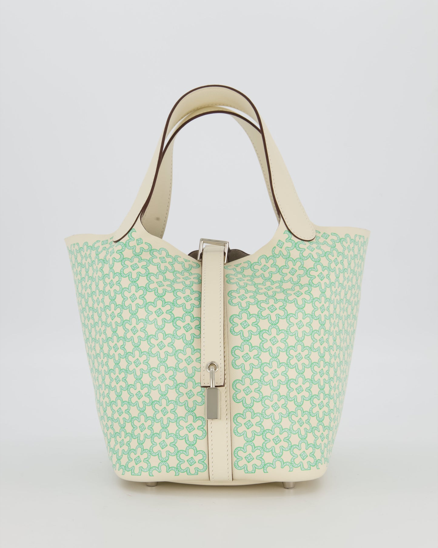Hermes Picotin 18 Lucky Daisy Bag in Nata Swift Leather with Palladium Hardware