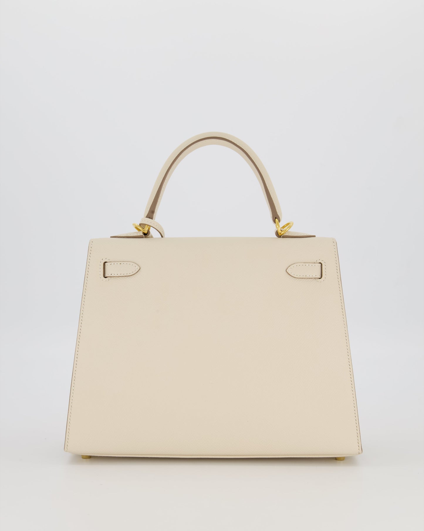 Hermes Kelly 25 Sellier Bag in Craie Epsom Leather and Gold Hardware