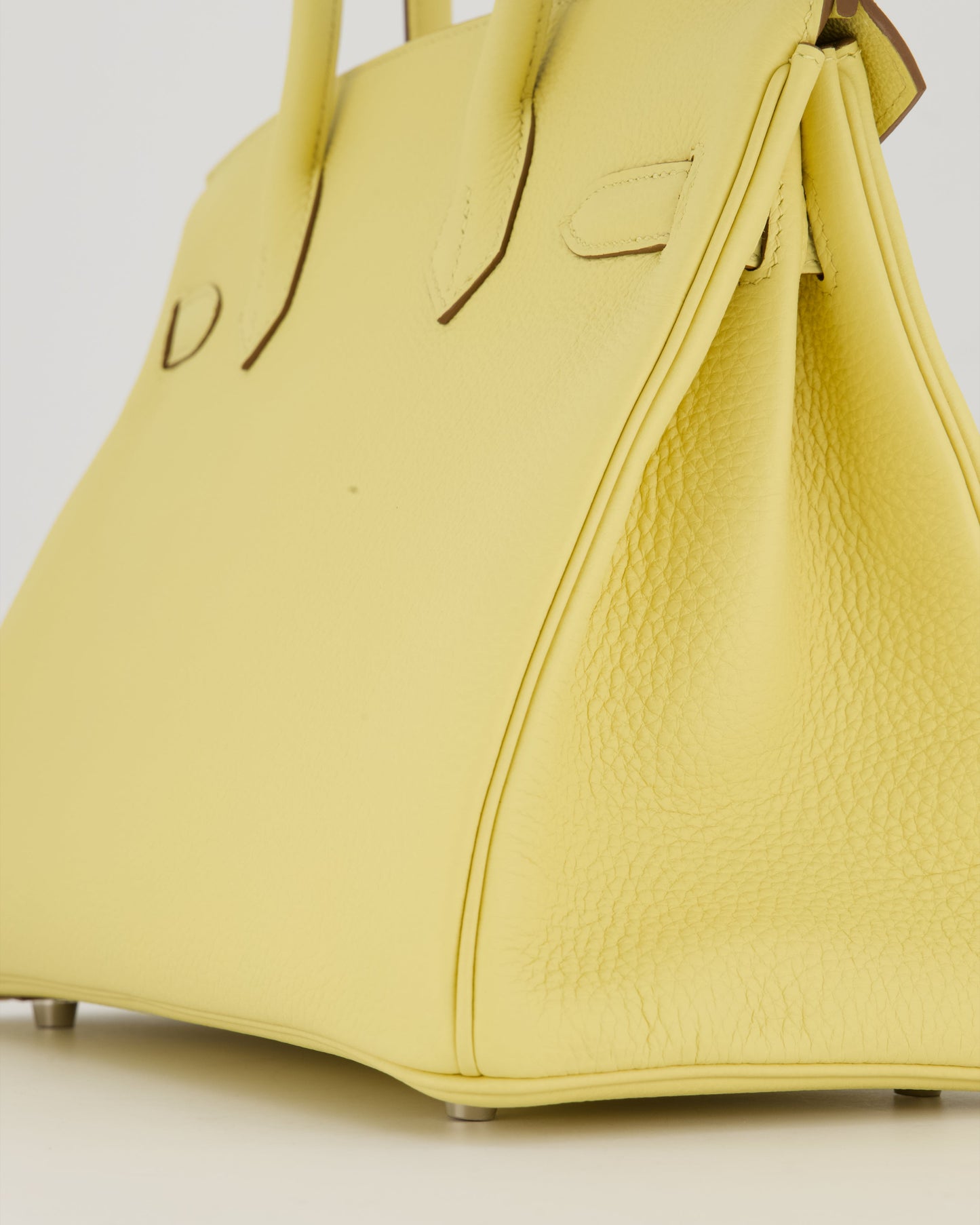 Hermes Birkin 30 Retourne Bag in Jaune Poussin Togo Leather with Palladium Hardware