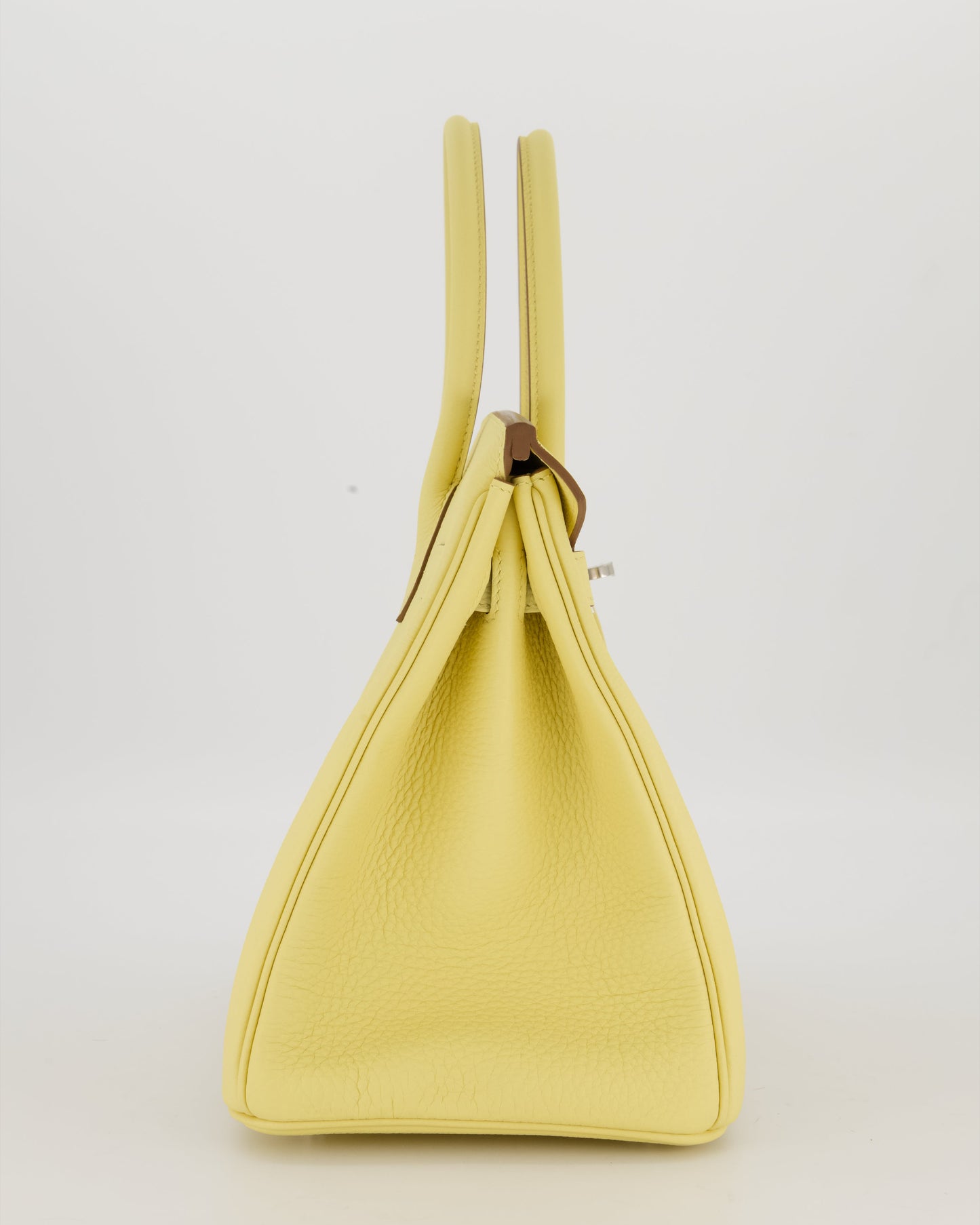 Hermes Birkin 30 Retourne Bag in Jaune Poussin Togo Leather with Palladium Hardware