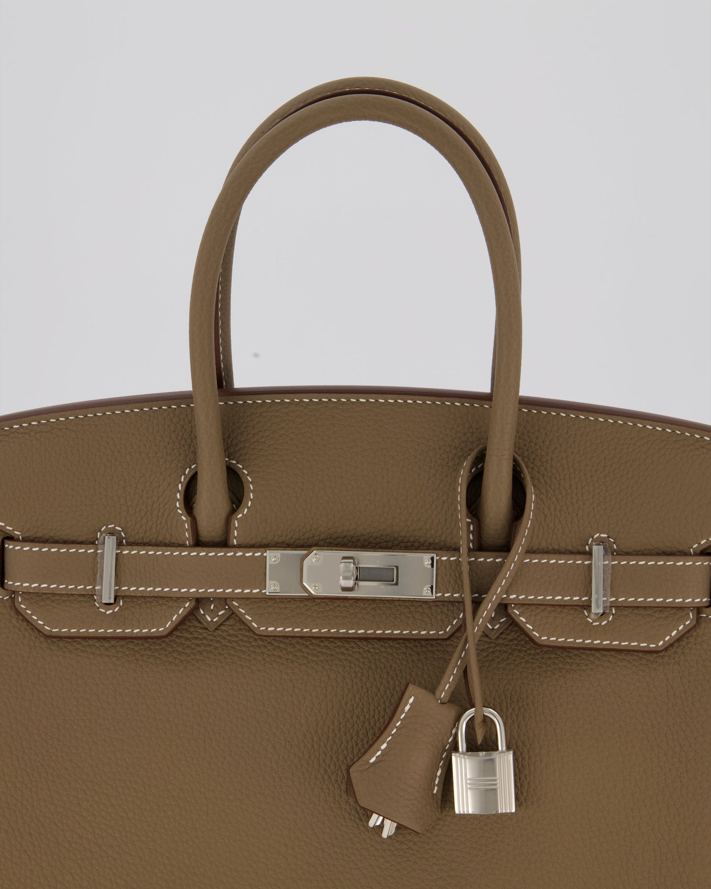 Hermes Birkin 30 Retourne Bag in Etoupe Togo Leather with Palladium Hardware