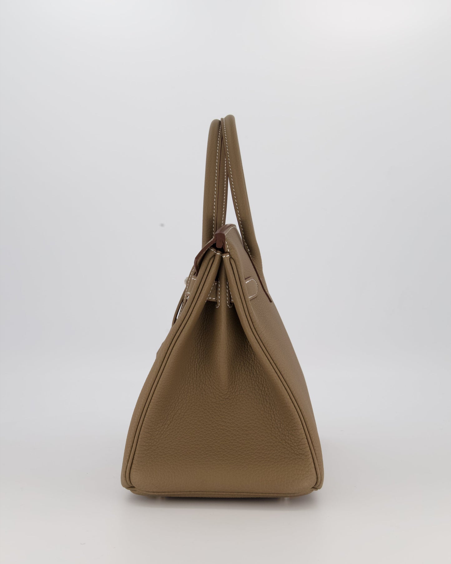 Hermes Birkin 30 Retourne Bag in Etoupe Togo Leather with Palladium Hardware