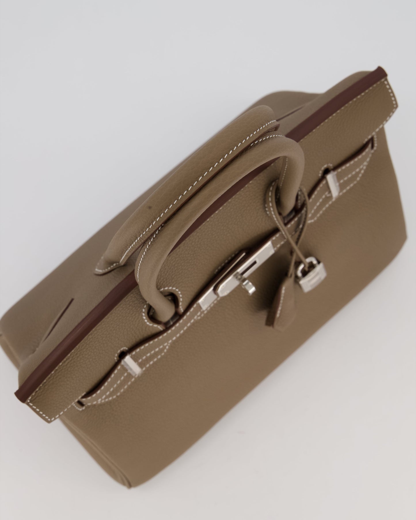 Hermes Birkin 30 Retourne Bag in Etoupe Togo Leather with Palladium Hardware