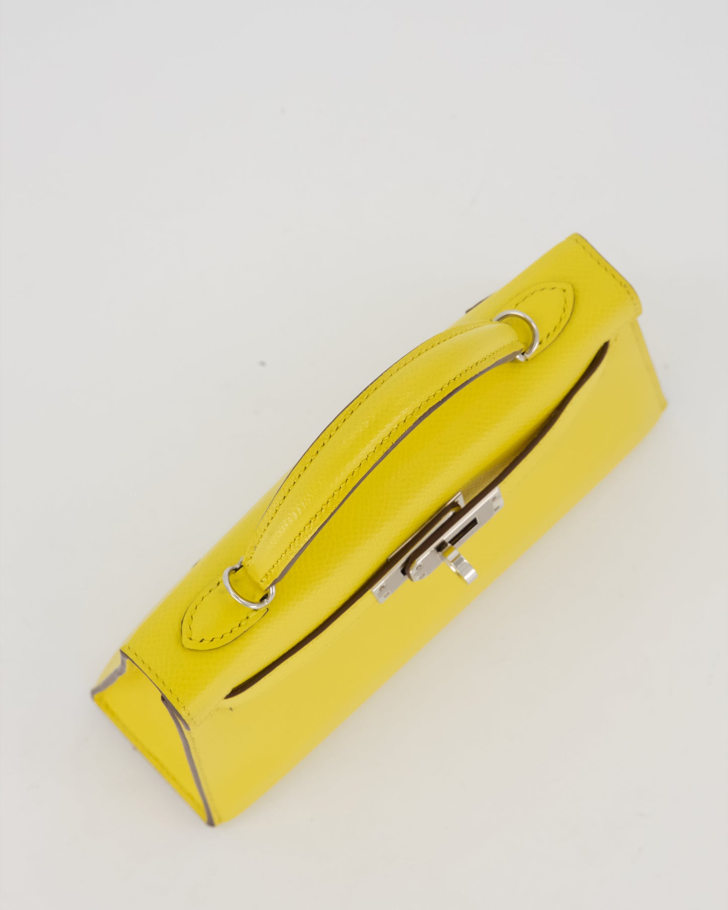 Hermes Mini Kelly II 20 Bag in Jaune De Naples Epsom Leather with Palladium Hardware