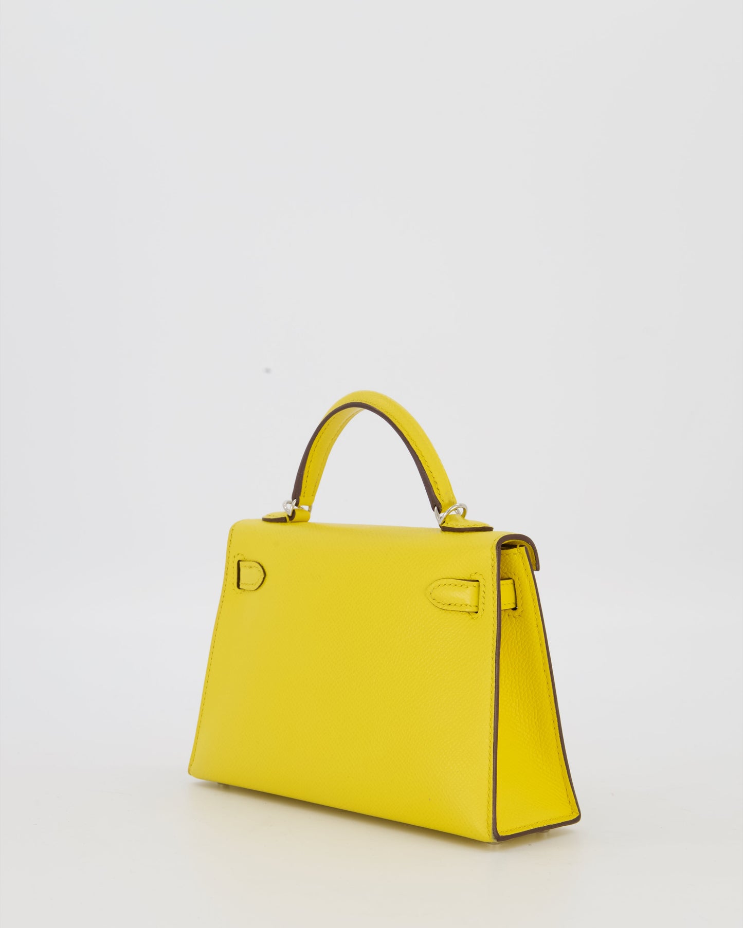 Hermes Mini Kelly II 20 Bag in Jaune De Naples Epsom Leather with Palladium Hardware