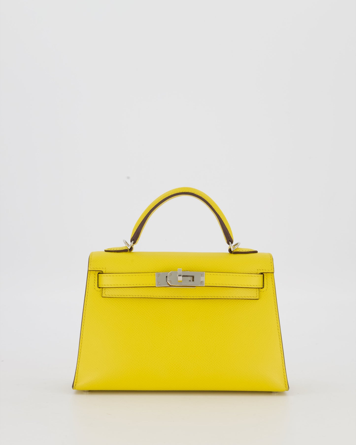 Hermes Mini Kelly II 20 Bag in Jaune De Naples Epsom Leather with Palladium Hardware