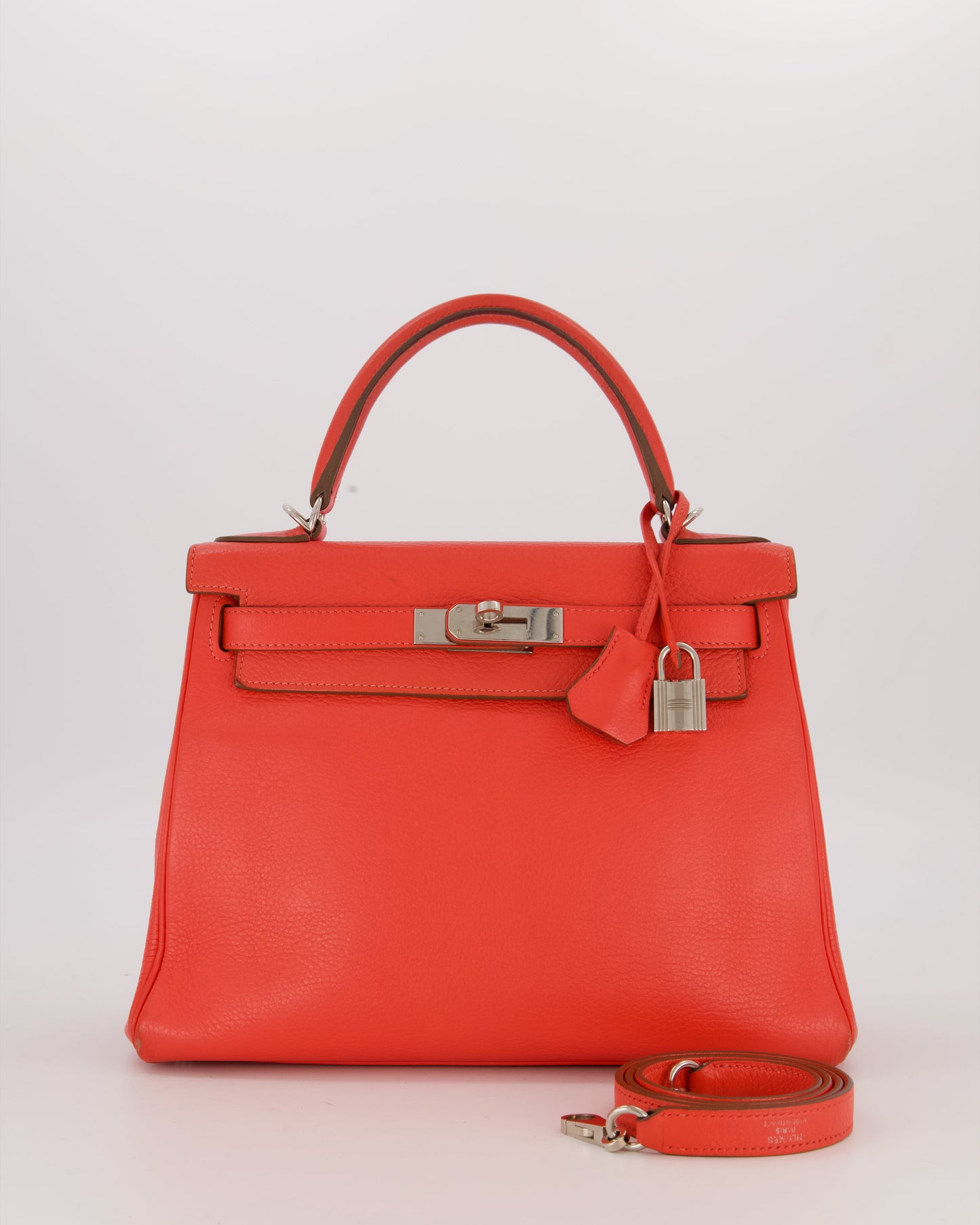 Hermes Kelly 28 Retourne Bag in Rose Jaipur Togo Leather with Palladium Hardware