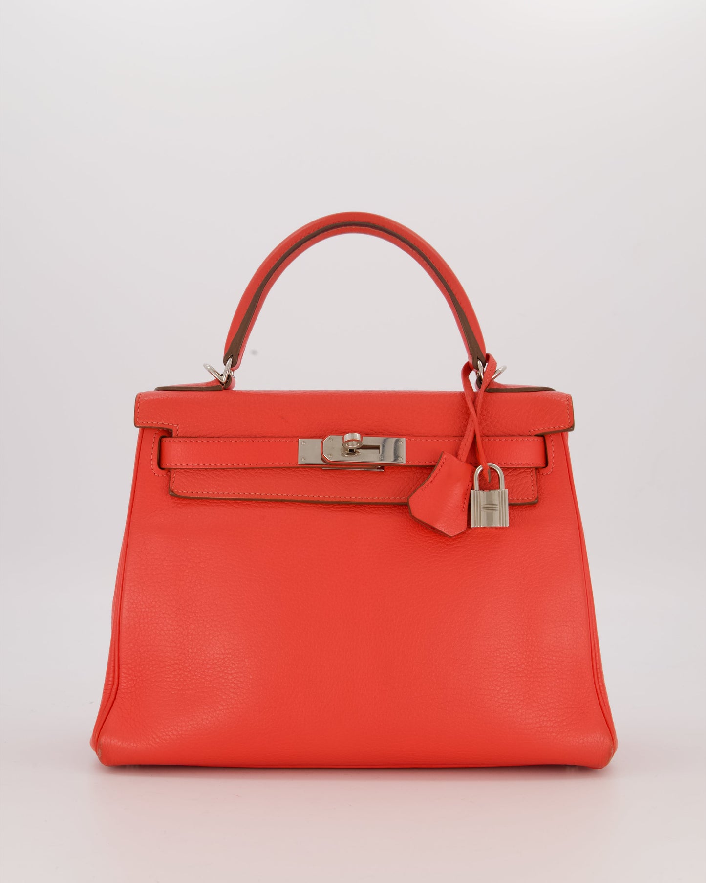 Hermes Kelly 28 Retourne Bag in Rose Jaipur Togo Leather with Palladium Hardware