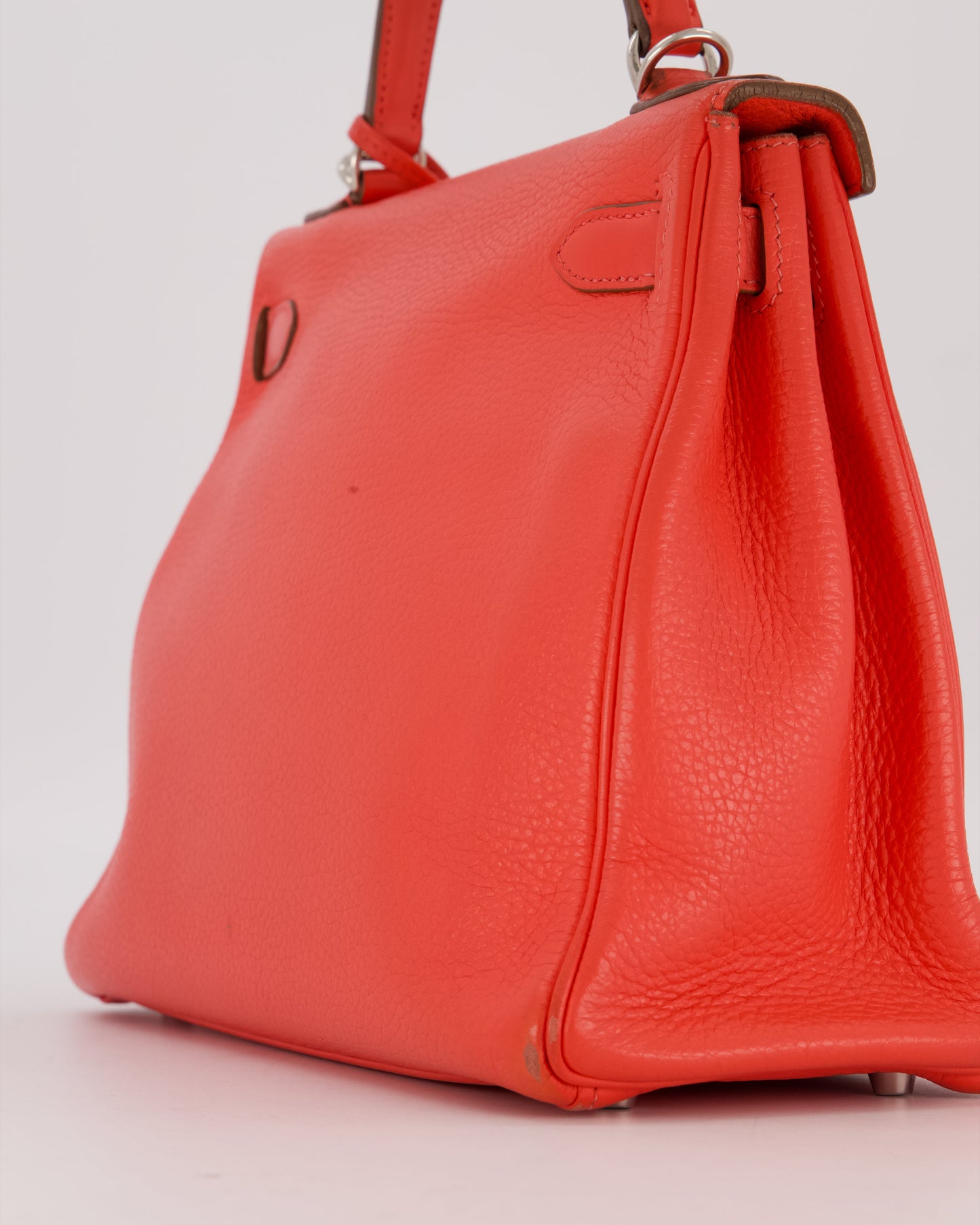 Hermes Kelly 28 Retourne Bag in Rose Jaipur Togo Leather with Palladium Hardware