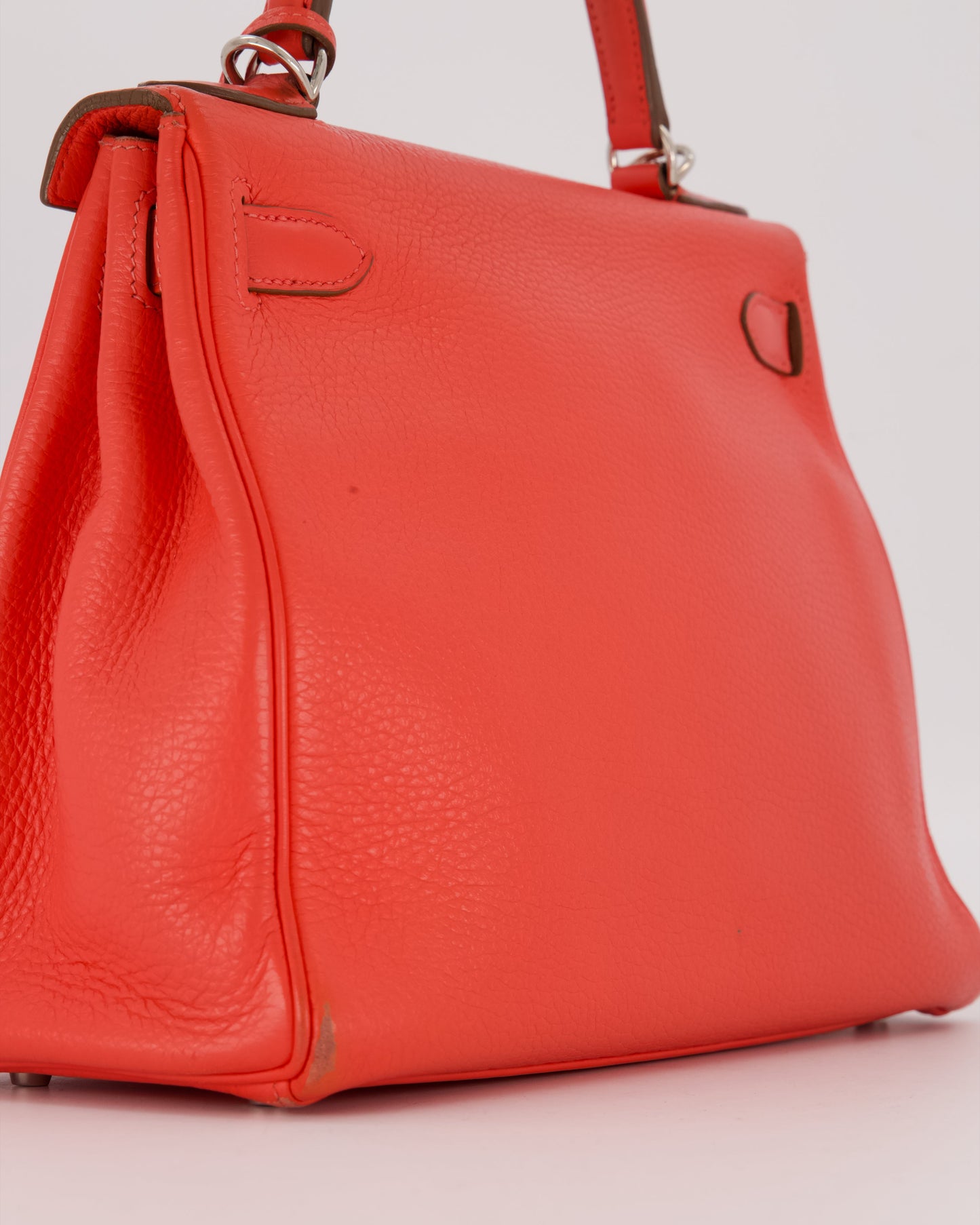 Hermes Kelly 28 Retourne Bag in Rose Jaipur Togo Leather with Palladium Hardware
