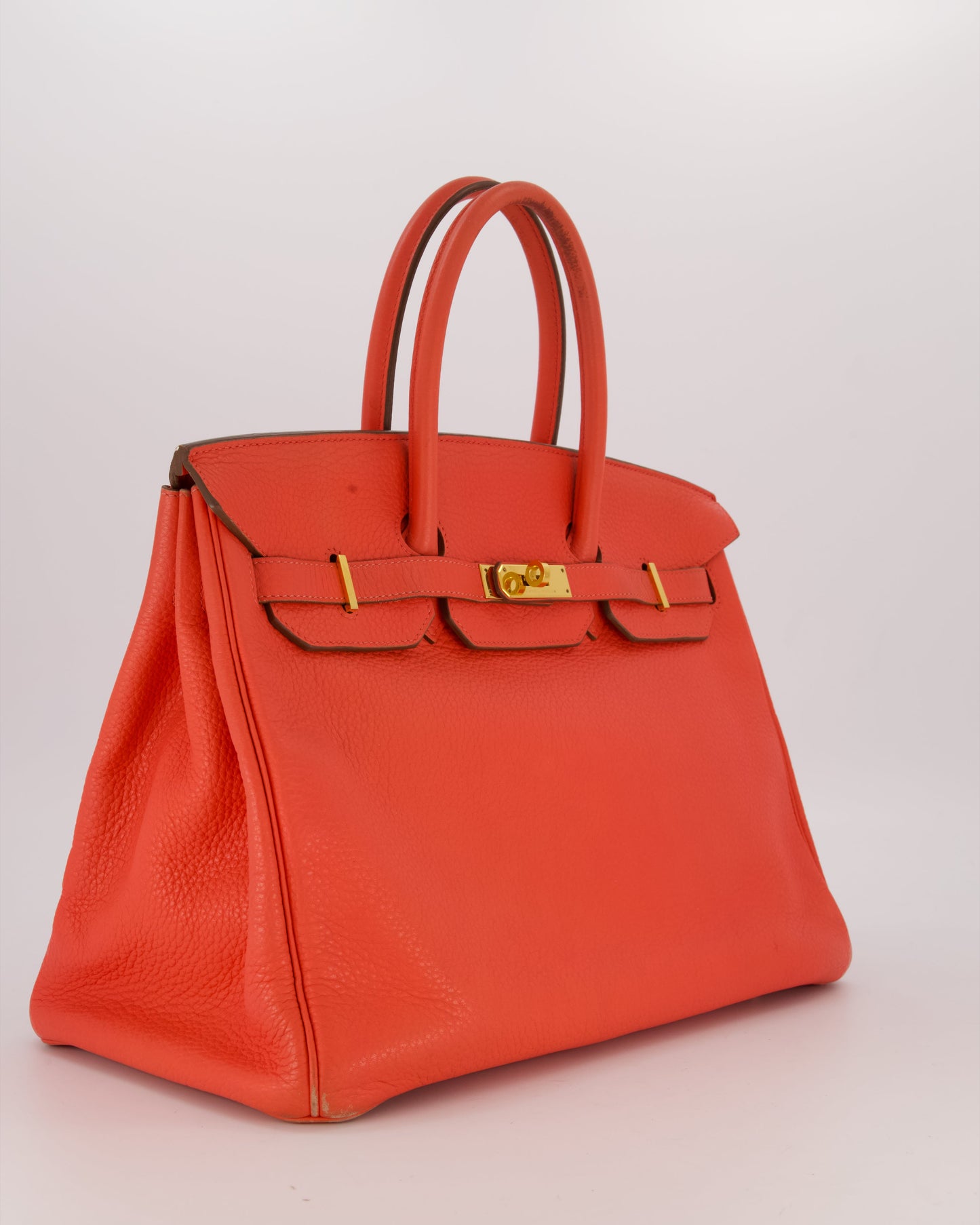 Hermes Birkin Retourne 35 Bag in Rose Jaipur Togo Leather with Gold Hardware