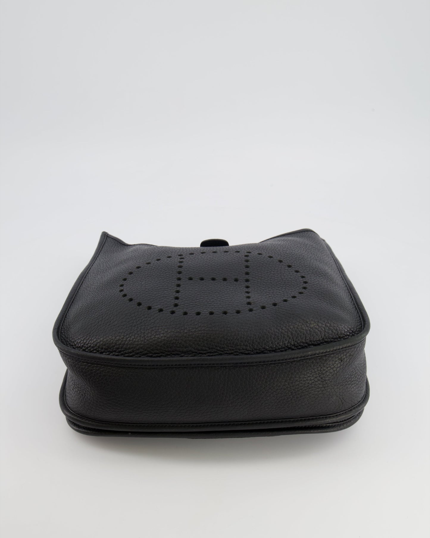 Hermes Evelyne 29 Bag in Noir Clemence Leather with Palladium Hardware