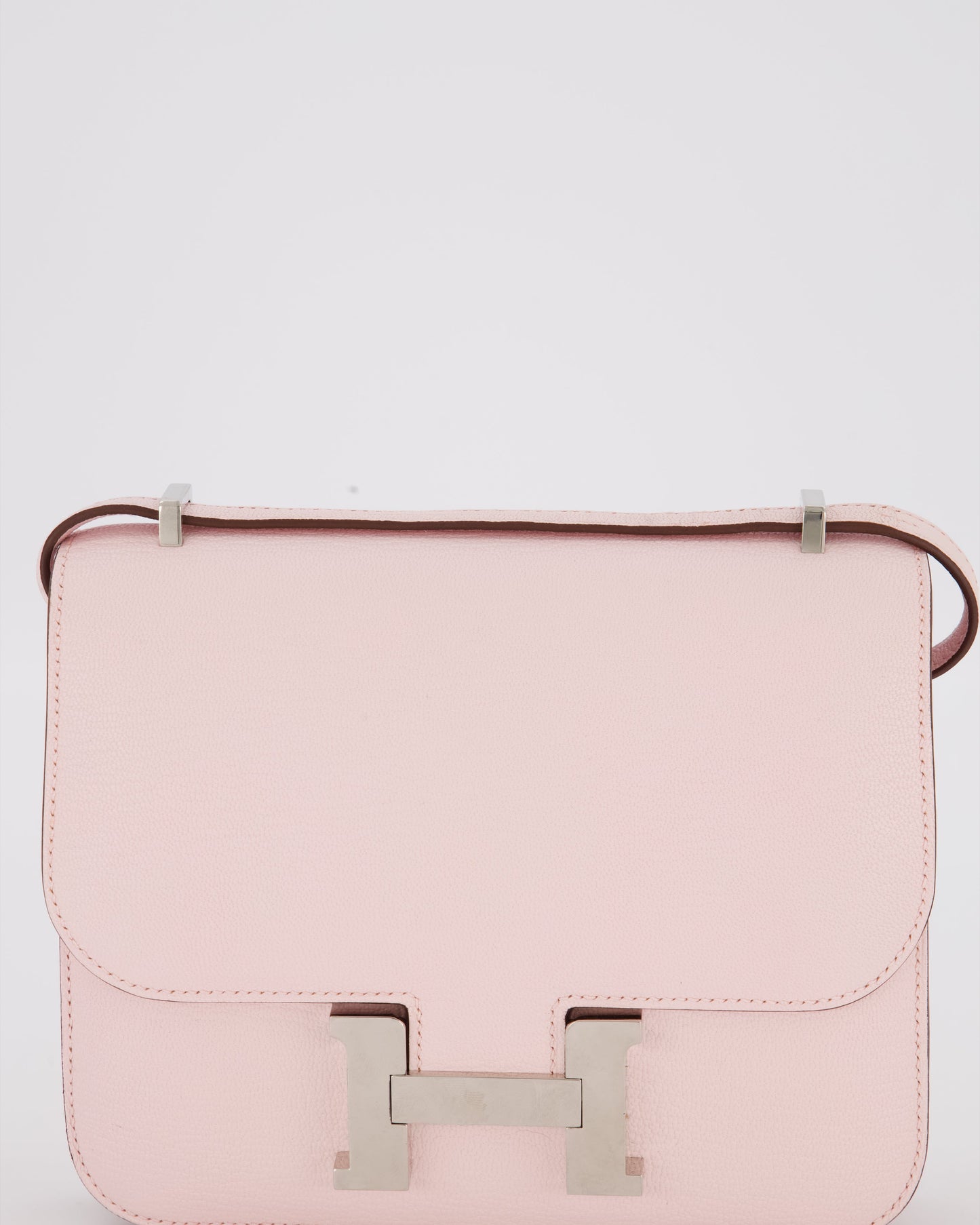 Hermes Constance III 18 Miroir Bag in Rose Darling Chevrè Mysore Leather with Palladium Permabrass Hardware