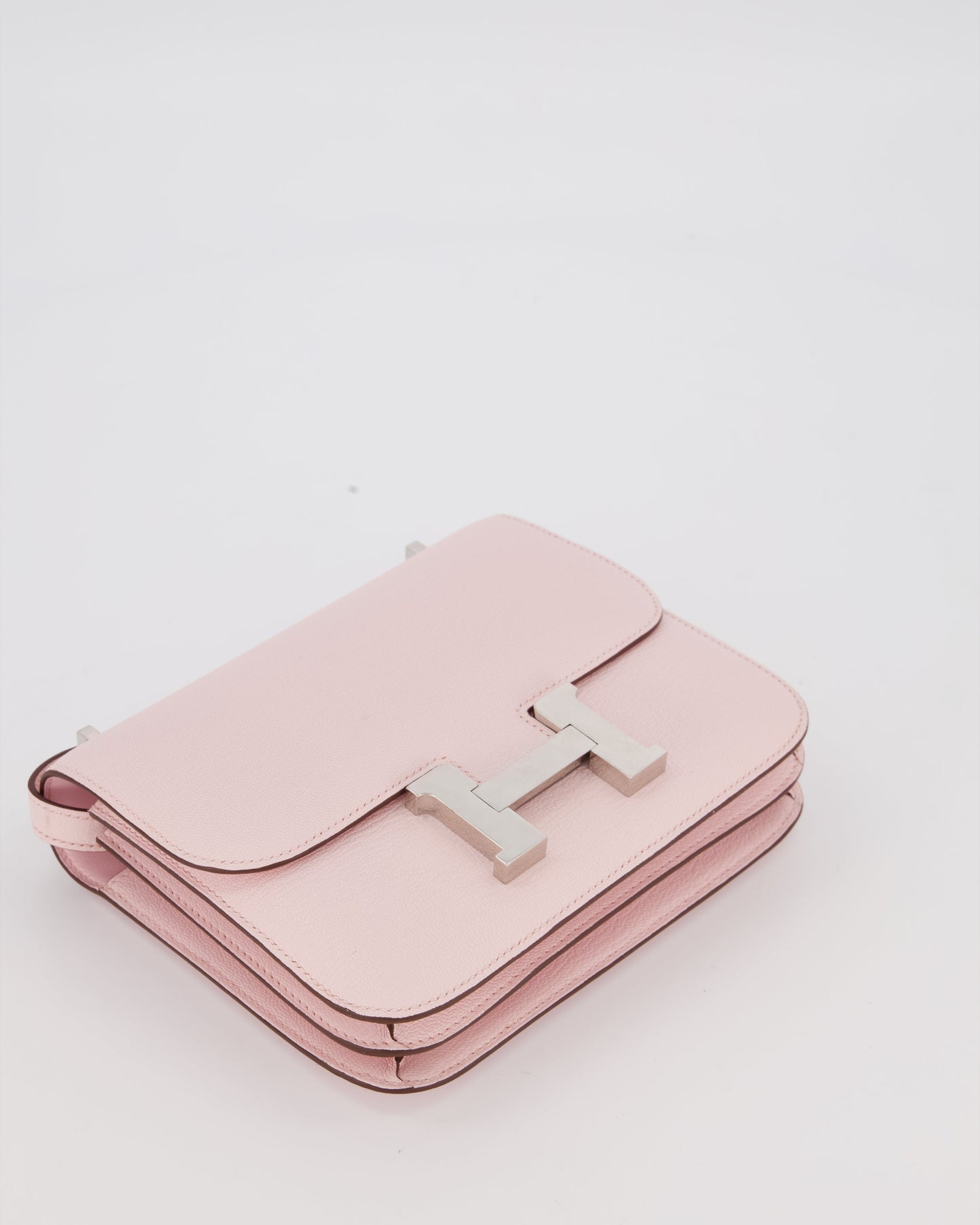 Hermes Constance III 18 Miroir Bag in Rose Darling Chevrè Mysore Leather with Palladium Permabrass Hardware