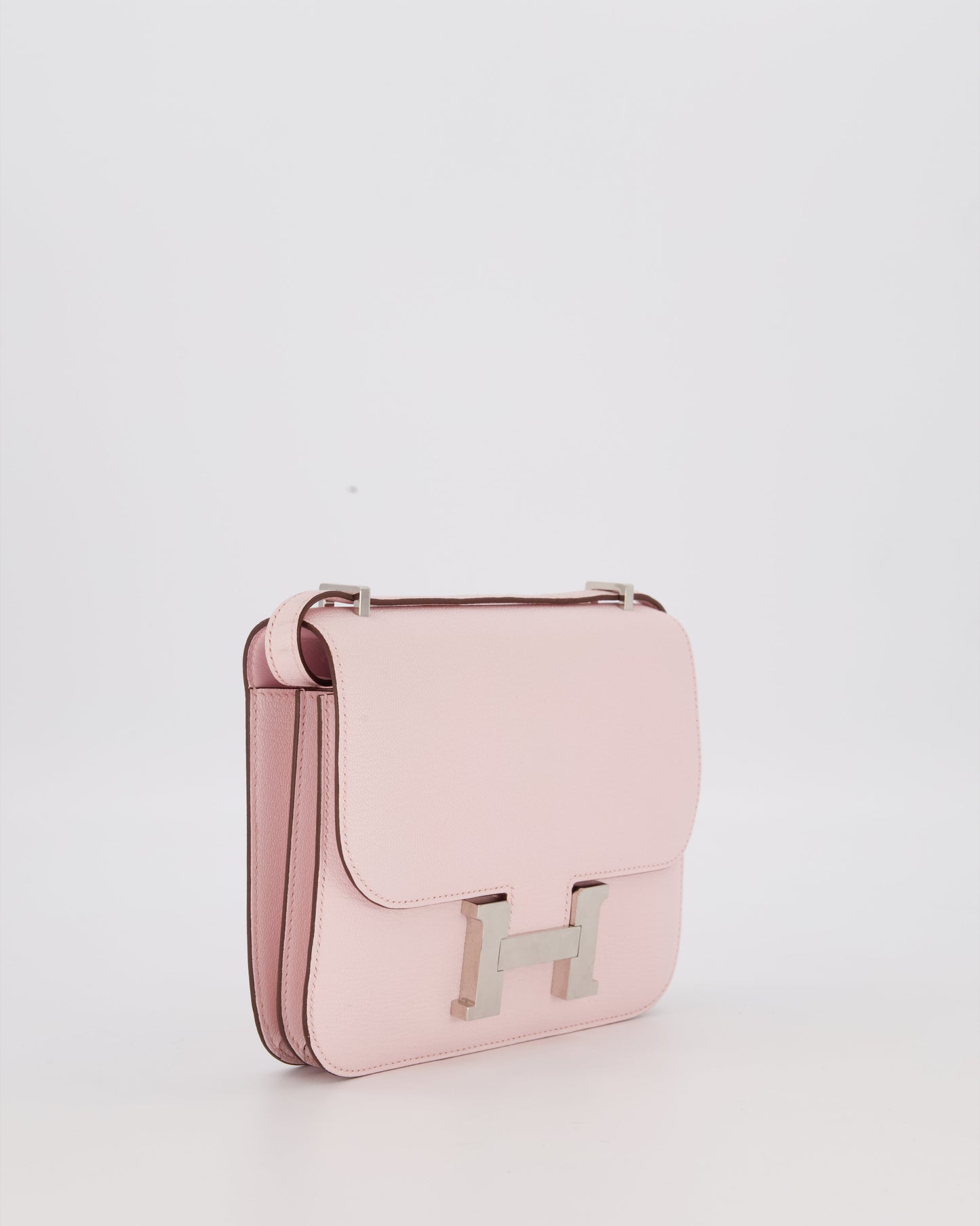 Hermes Constance III 18 Miroir Bag in Rose Darling Chevrè Mysore Leather with Palladium Permabrass Hardware