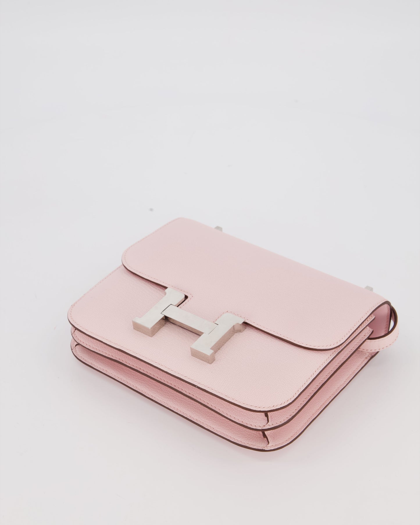 Hermes Constance III 18 Miroir Bag in Rose Darling Chevrè Mysore Leather with Palladium Permabrass Hardware