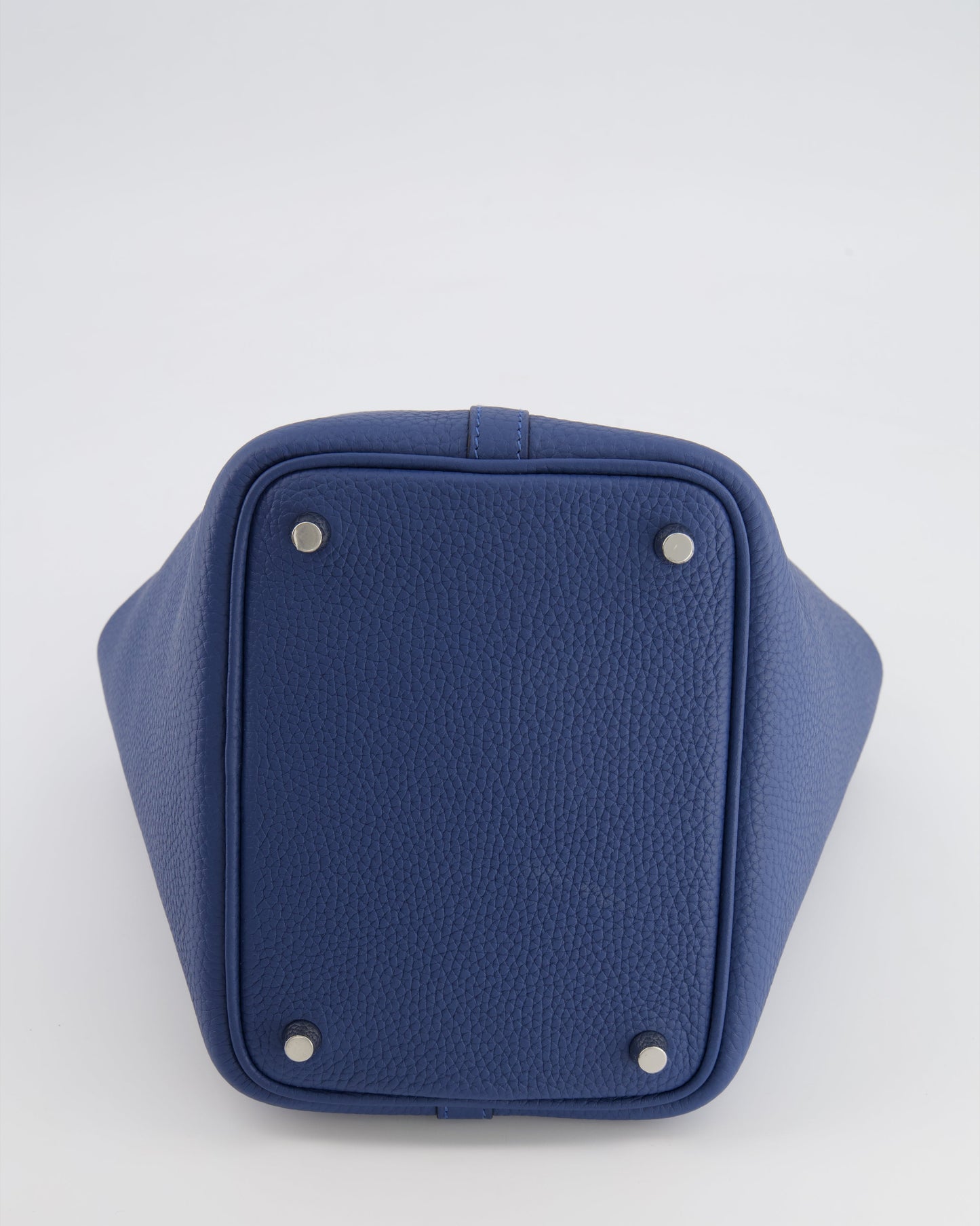 Hermes Picotin Lock 18 Bag in Blue Tie Clemence Leather with Palladium Hardware
