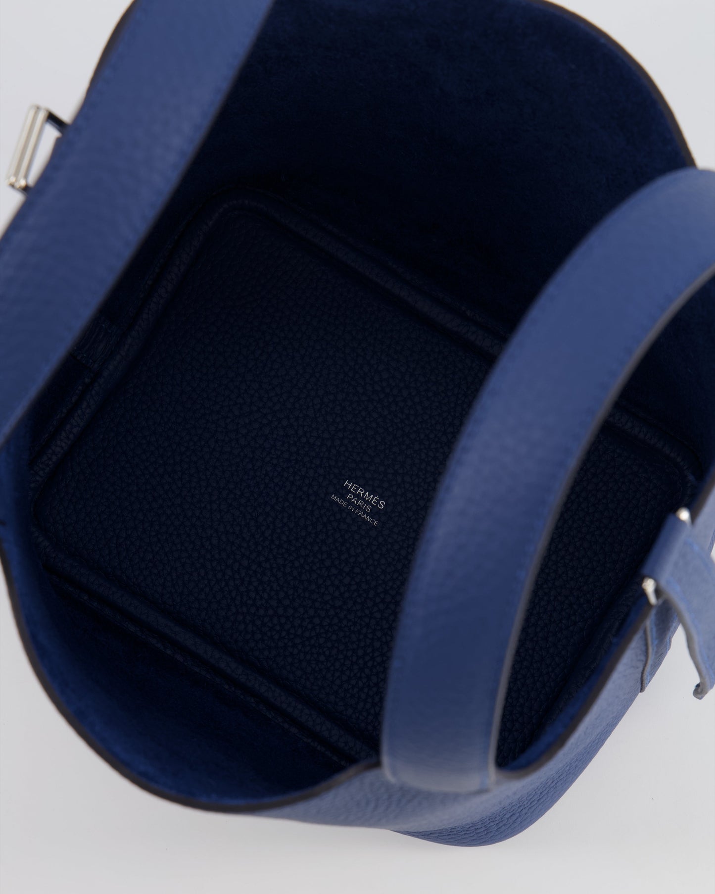 Hermes Picotin Lock 18 Bag in Blue Tie Clemence Leather with Palladium Hardware