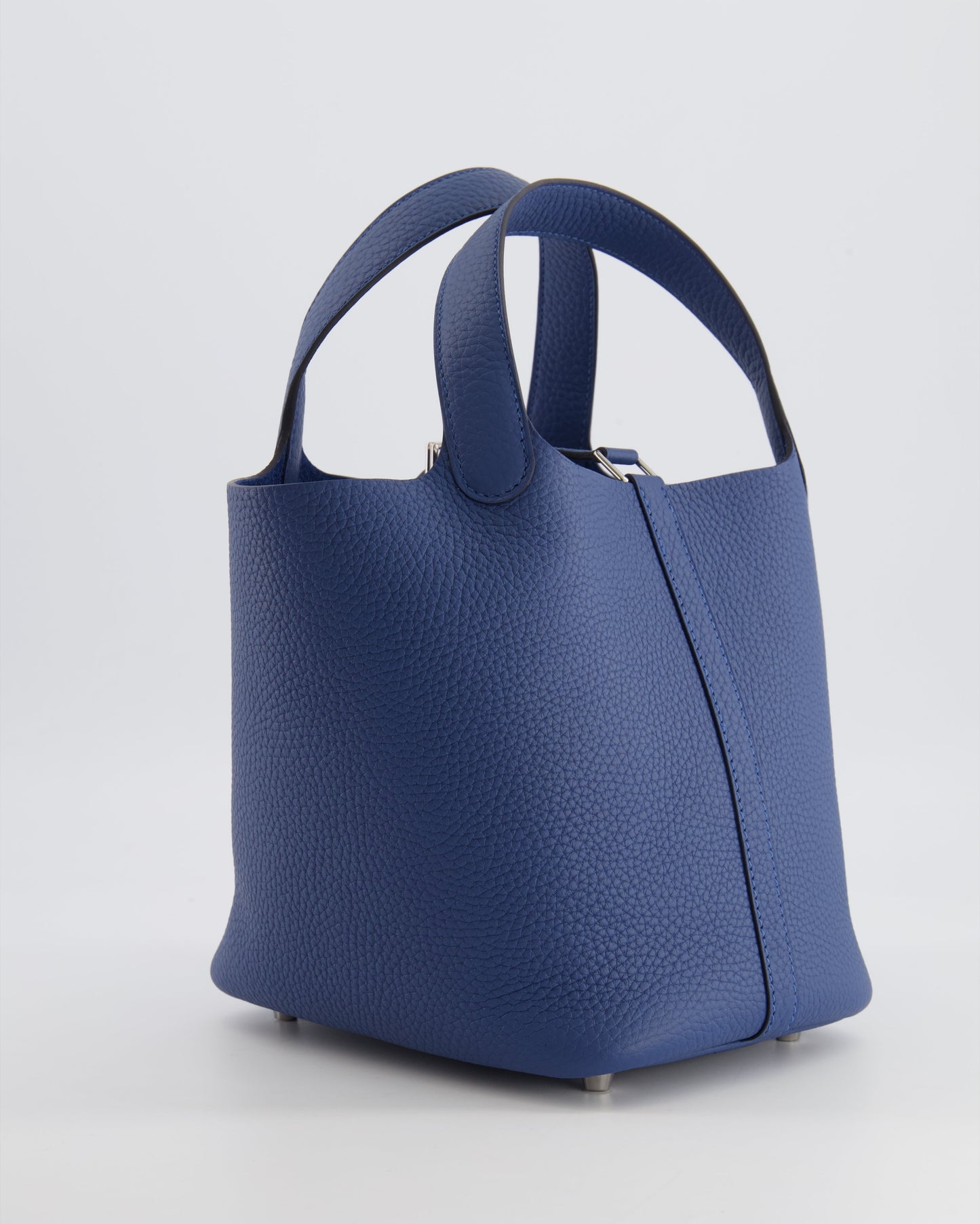 Hermes Picotin Lock 18 Bag in Blue Tie Clemence Leather with Palladium Hardware