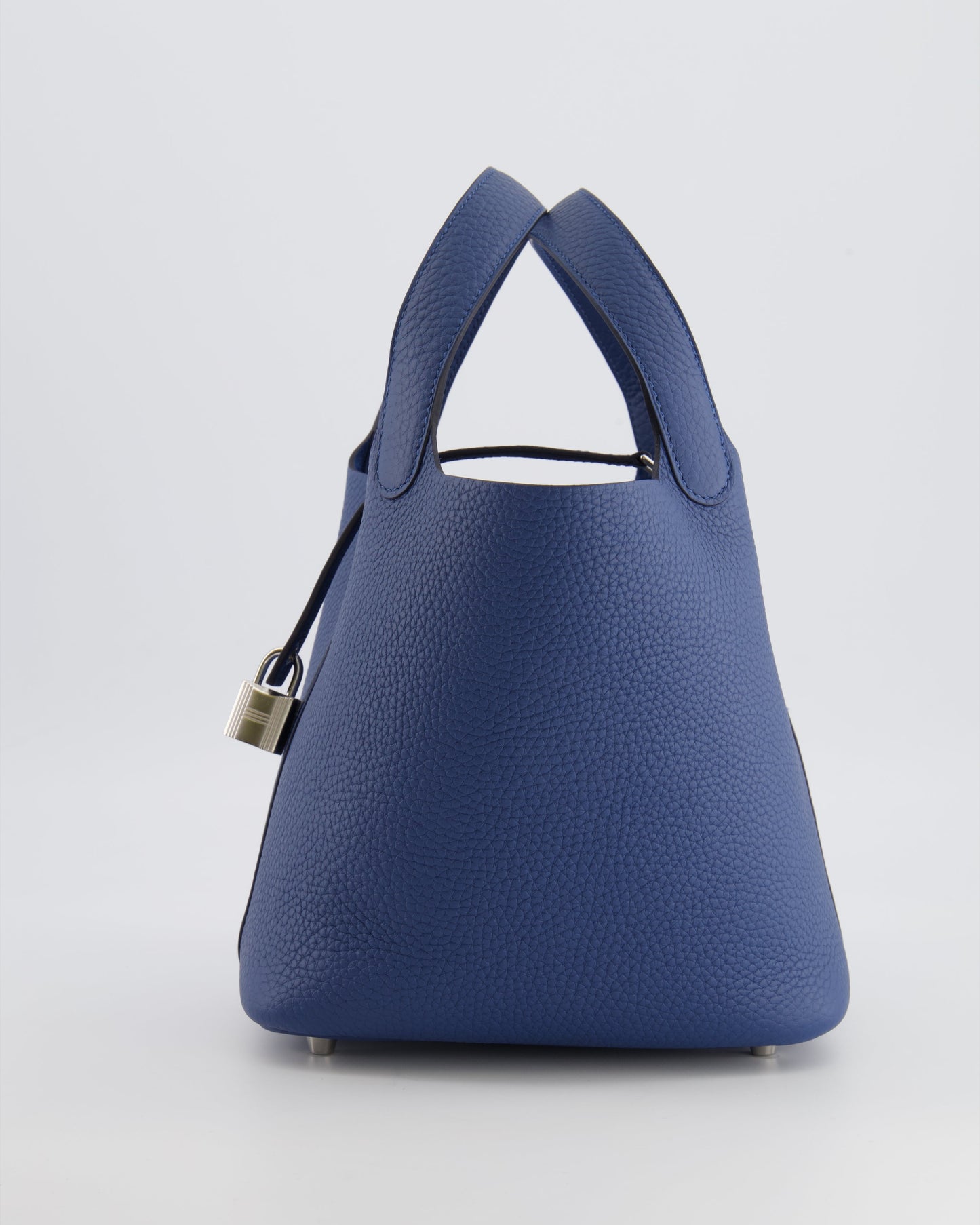 Hermes Picotin Lock 18 Bag in Blue Tie Clemence Leather with Palladium Hardware