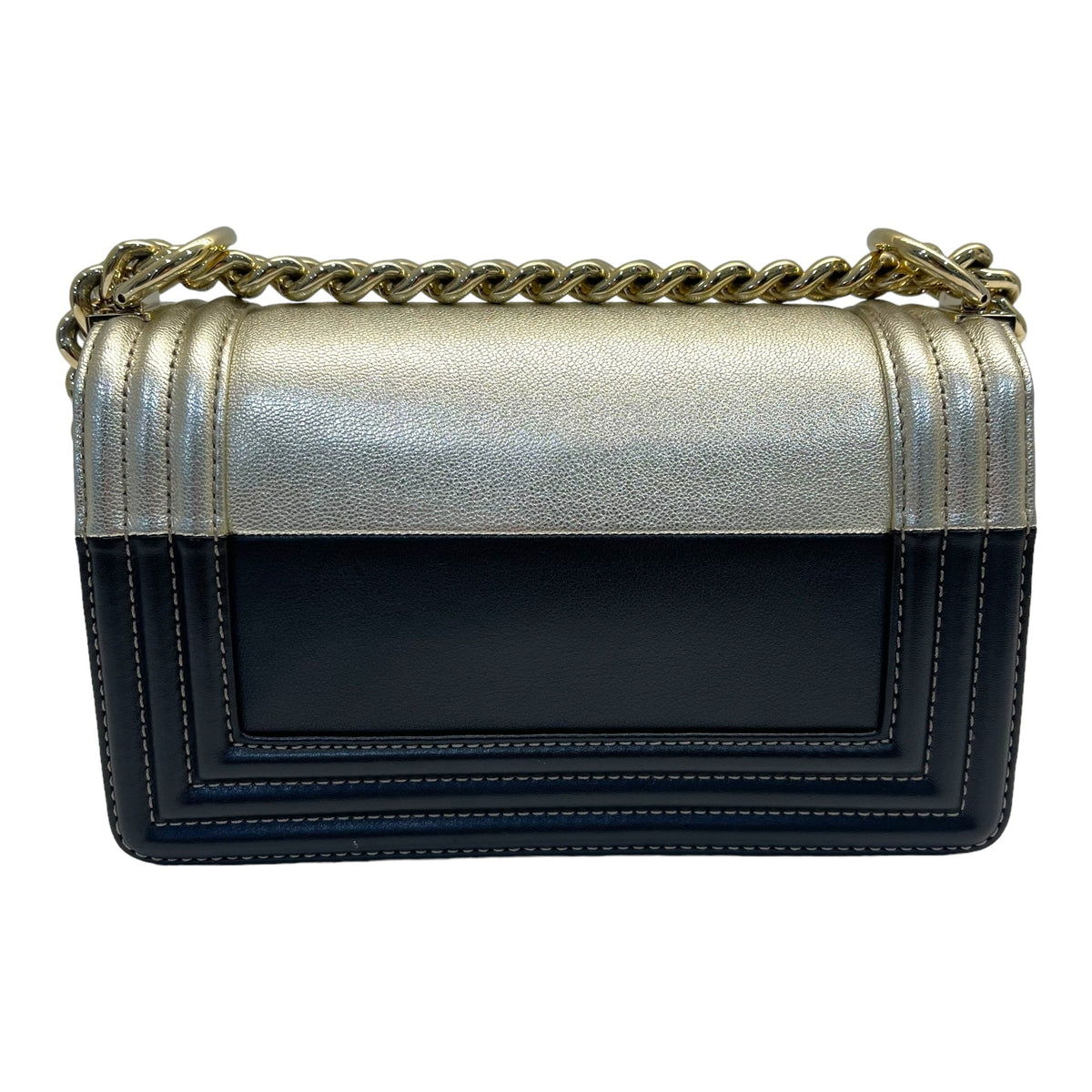 Chanel Boy Black & Metallic Gold Bi-color Small Bag