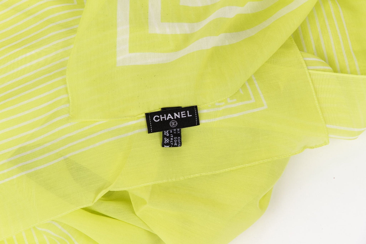 Chanel new chartre  white stripe shawl
