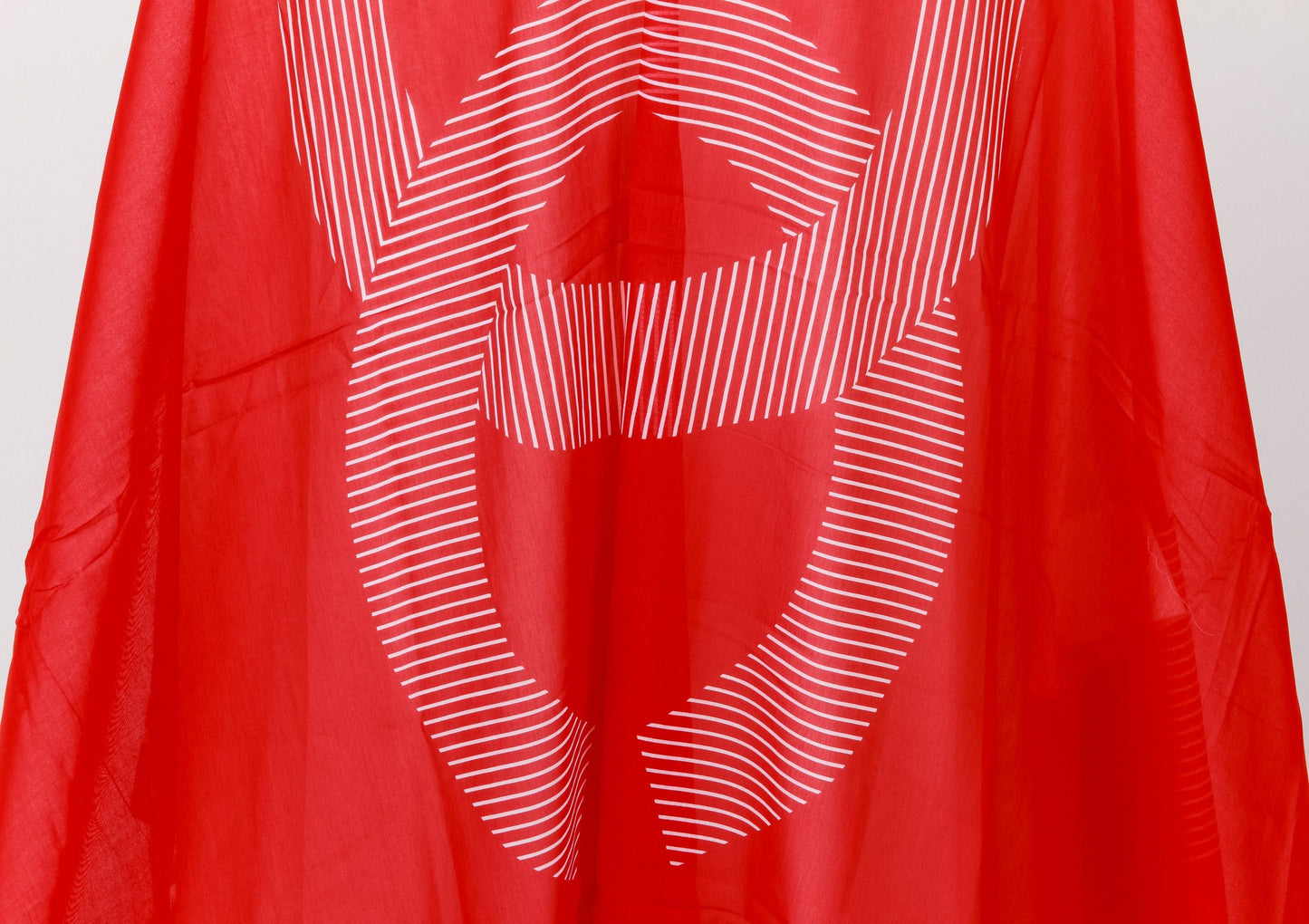 Chanel new red and white striped shawl