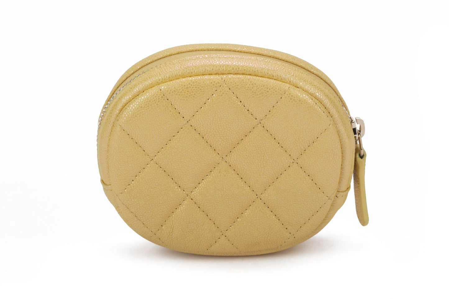 Chanel NIB Iridescent Yellow Coin Case
