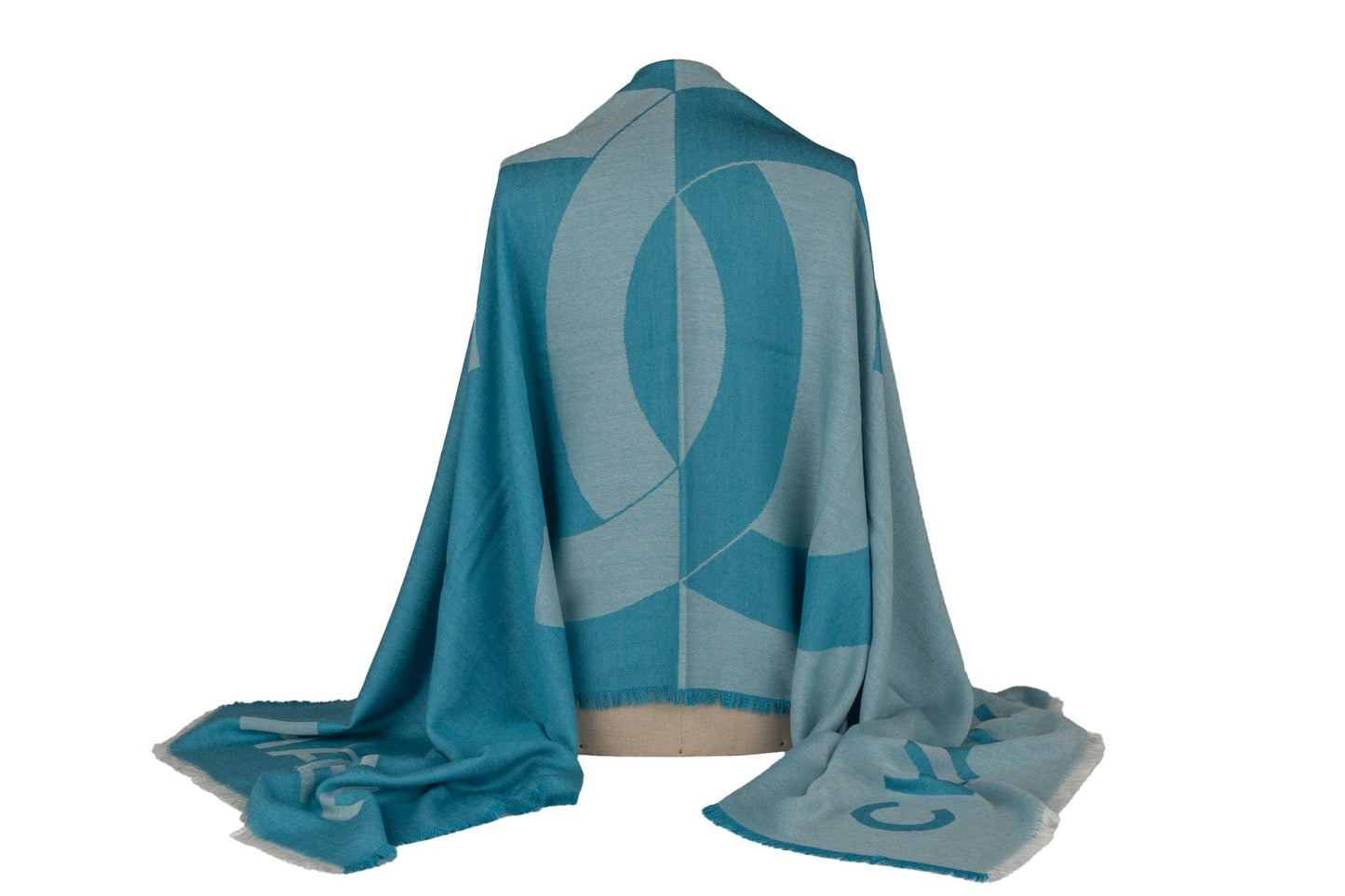 Chanel New Cashmere Shawl in Turquoise