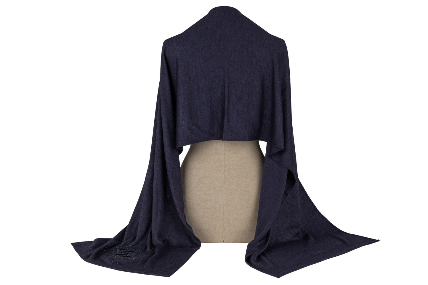 Chanel New Cashmere Navy Glitter Stole