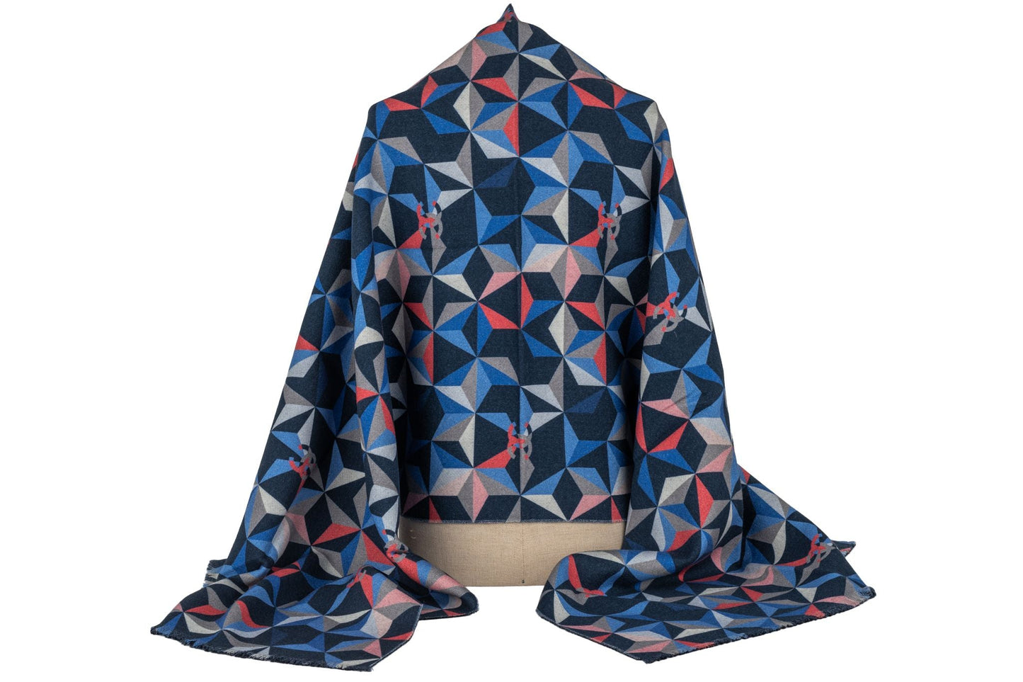 Chanel New Cashmere Shawl Geometric