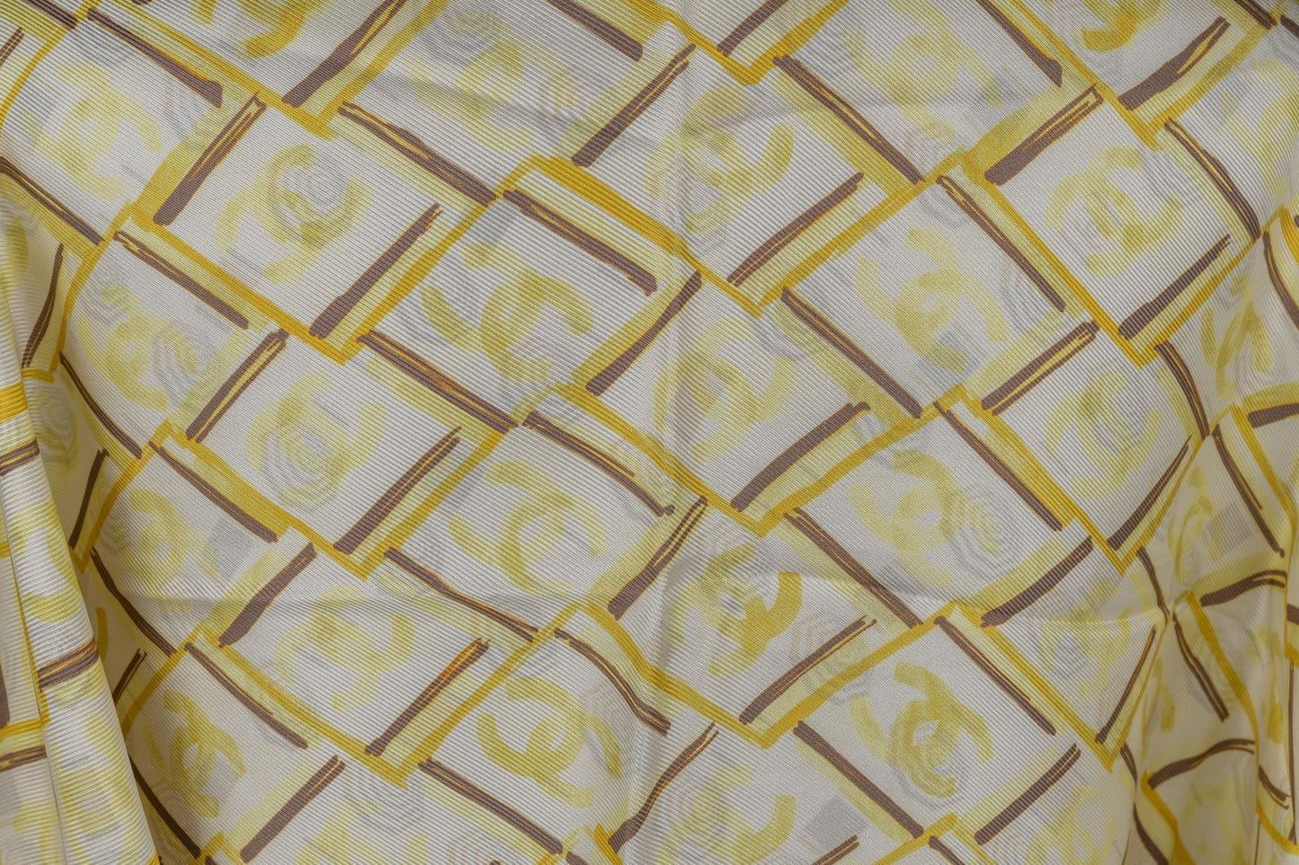 Chanel New Beach Silk Shawl Yellow
