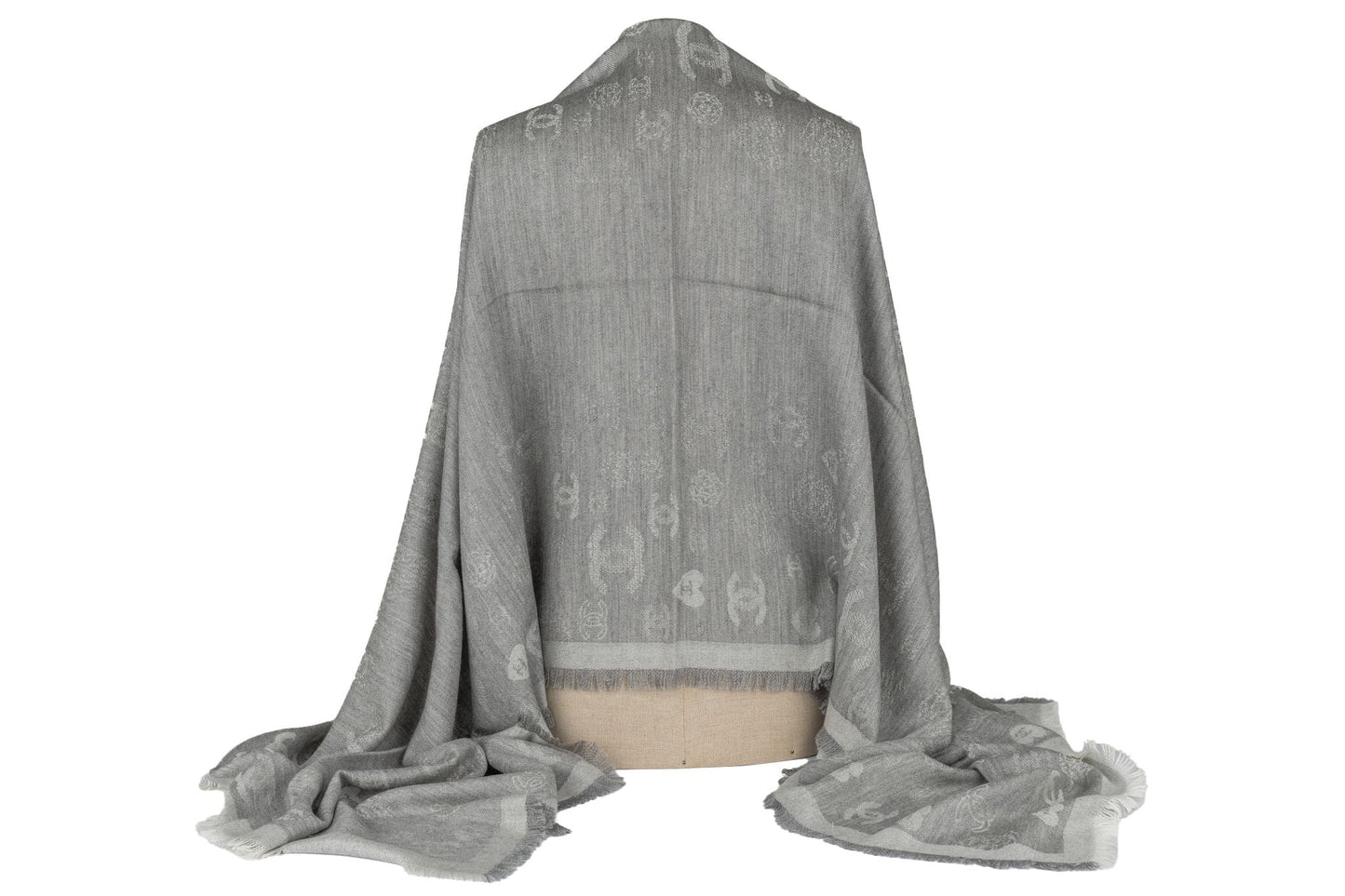 Chanel New Cashmere Shawl Grey