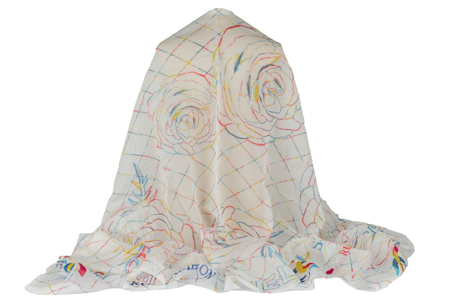 Chanel New Cashmere Camellia Shawl