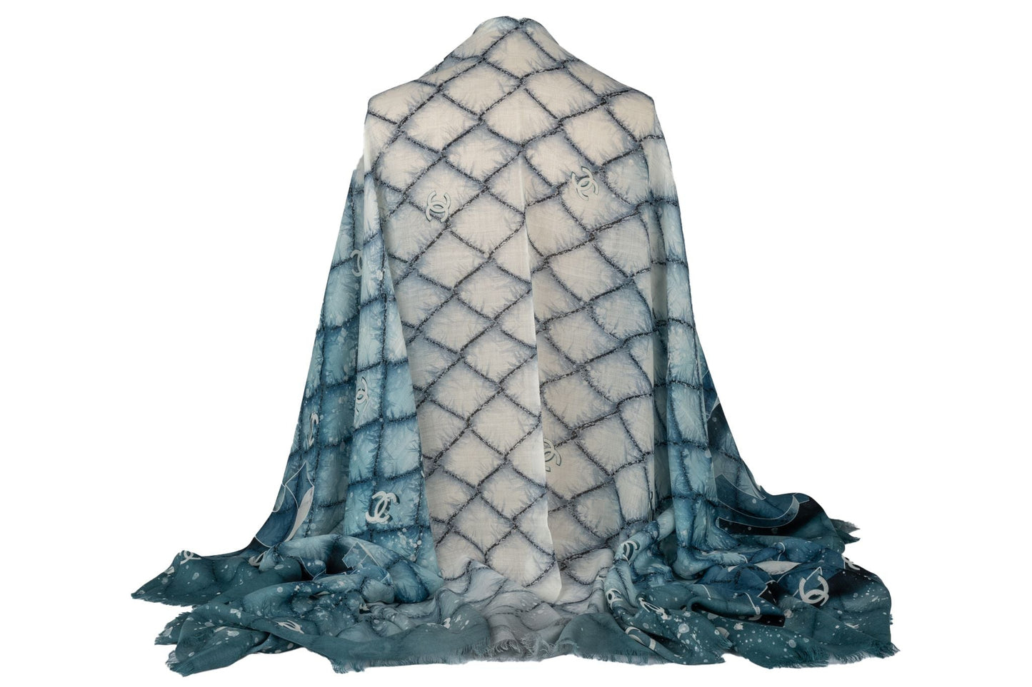 Chanel New Cashmere Shawl Space Blue