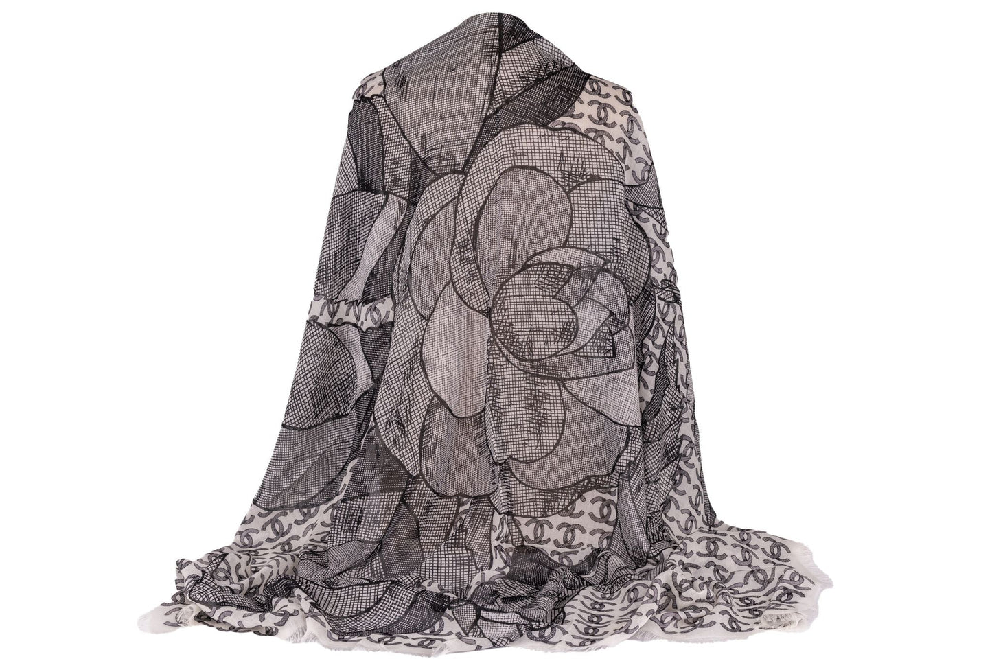 Chanel New Cashmere Shawl Grey
