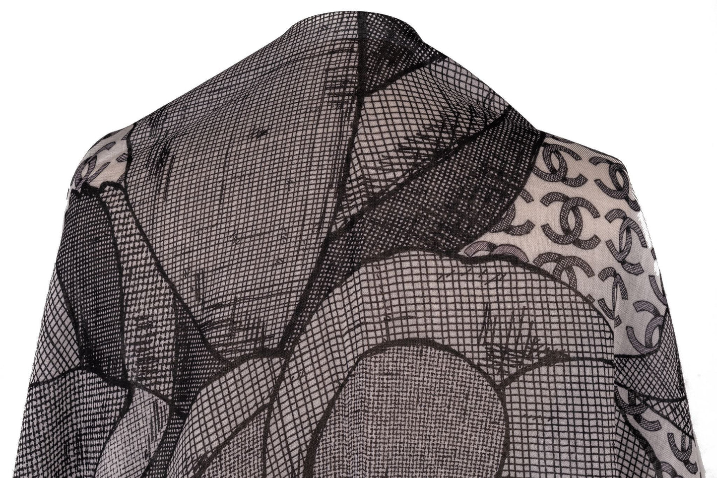 Chanel New Cashmere Shawl Grey