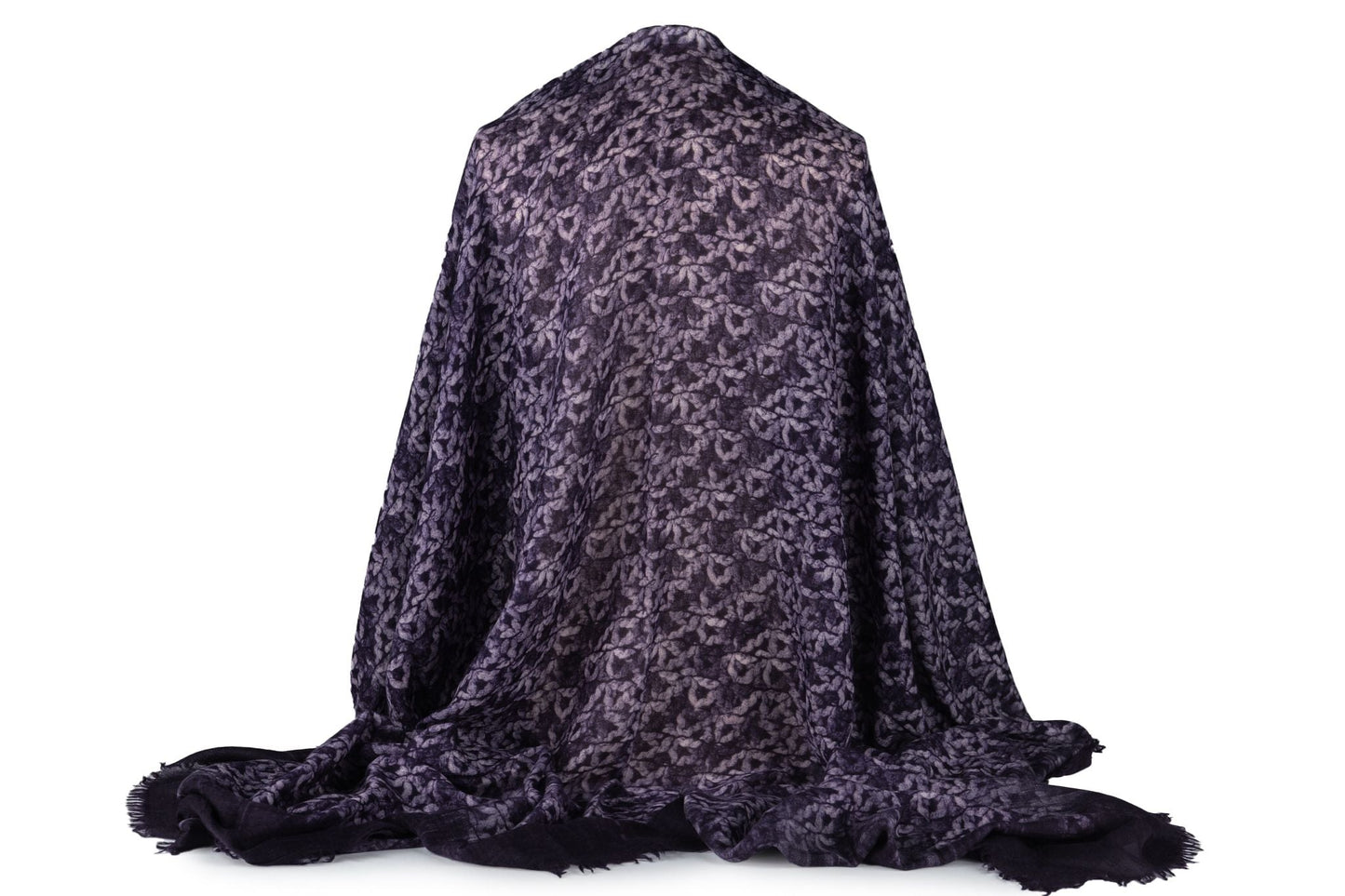 Chanel New Logo Purple Cashmere Shawl