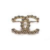 Chanel BNIB CC Champagne Gold Pin